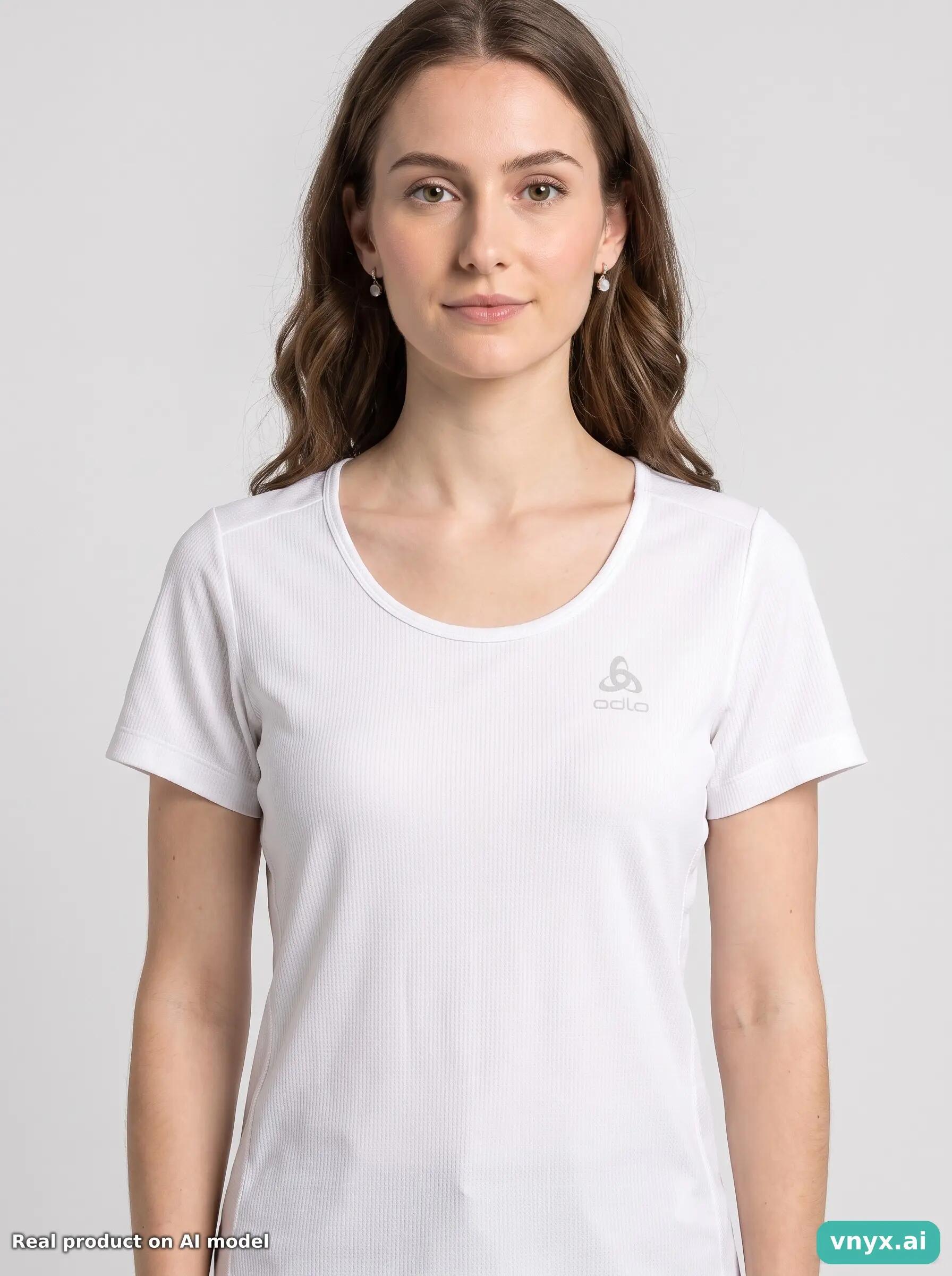 Second Life - Vintage odlo Classic White Sports T-Shirt Women M 5/5