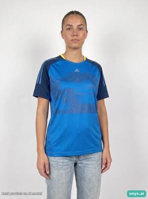 Second life - sports adidas t-shirt in blue size m sports t-shirt
