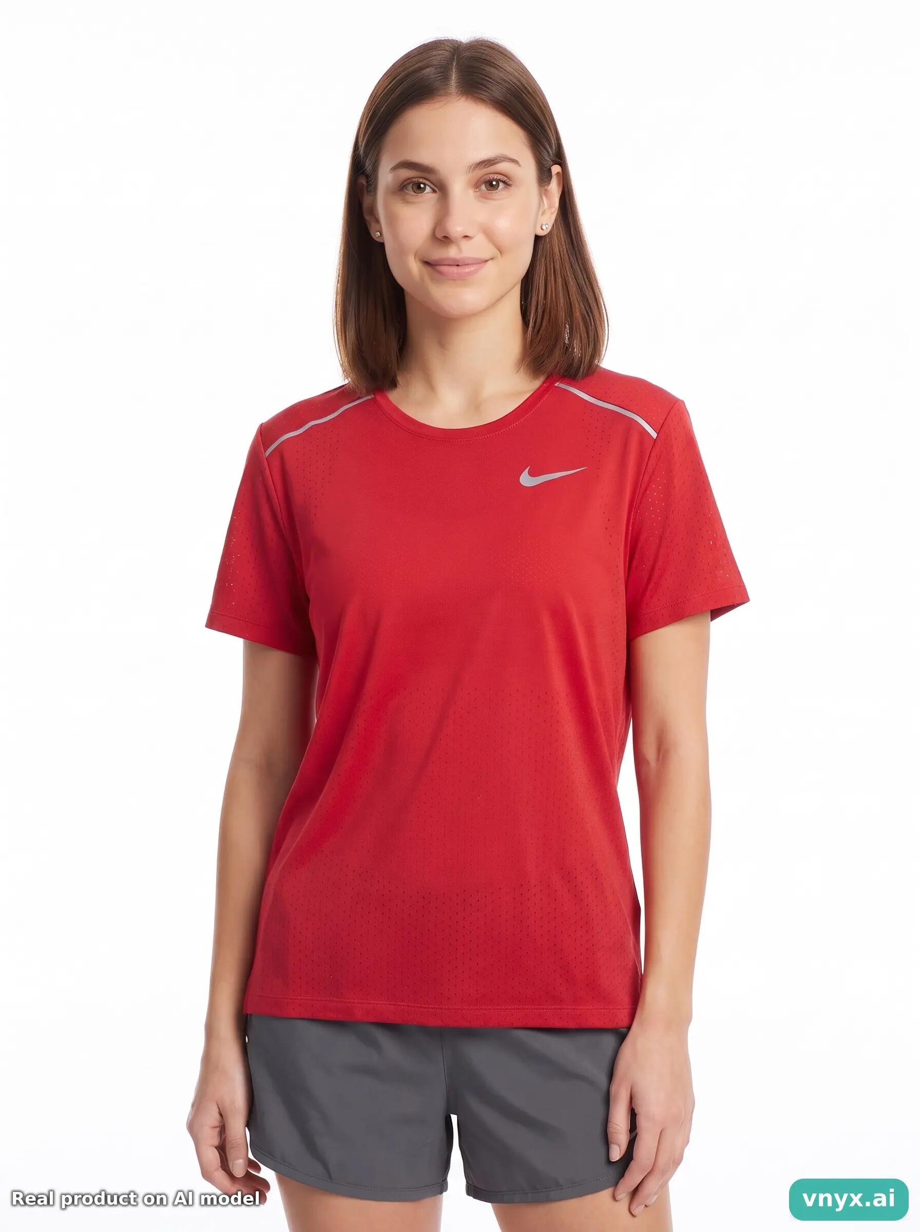 Second Life - Athletic Nike Sports T-Shirt in Red size L 5/5
