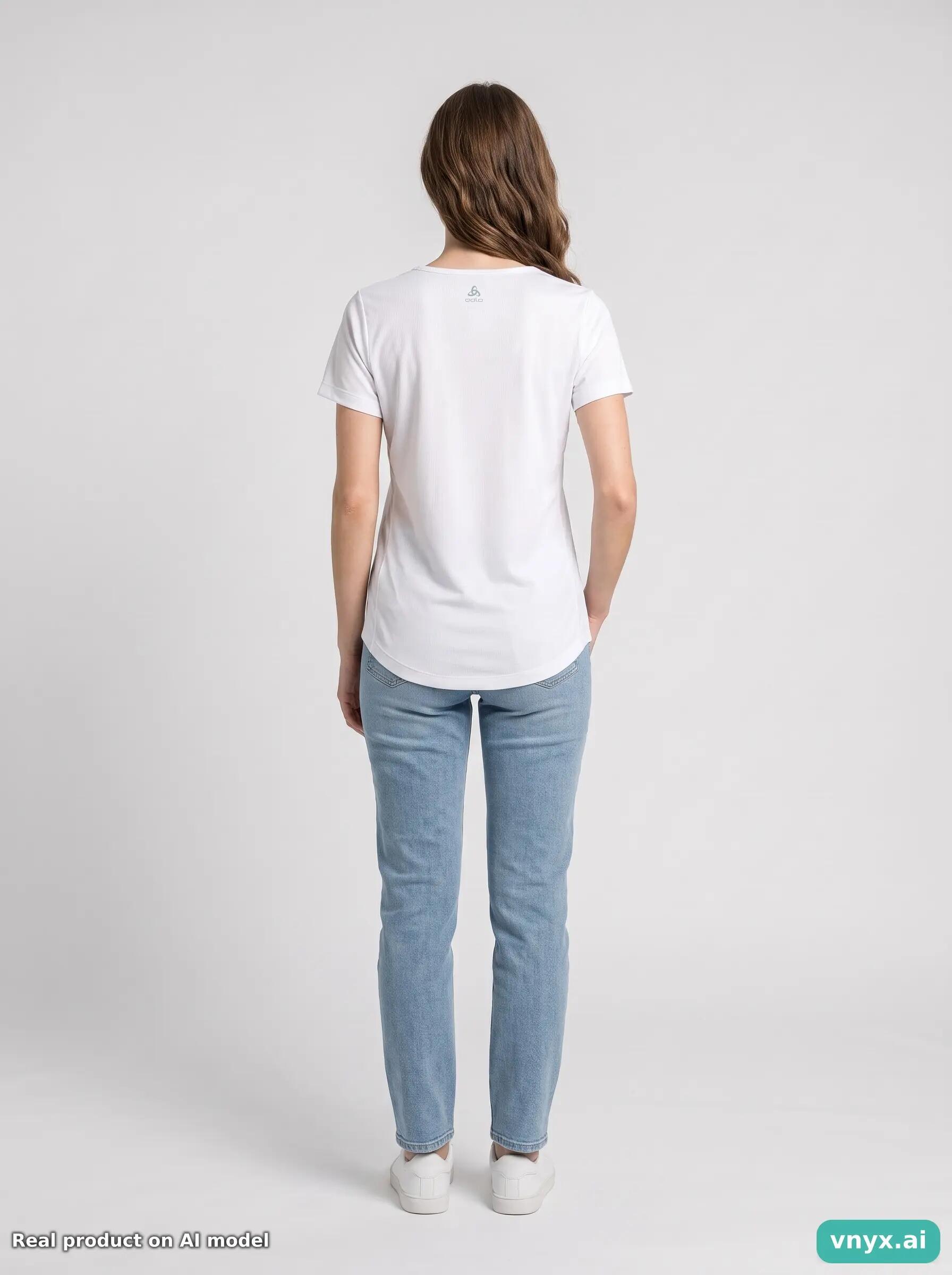 Second Life - Vintage odlo Classic White Sports T-Shirt Women M 4/5