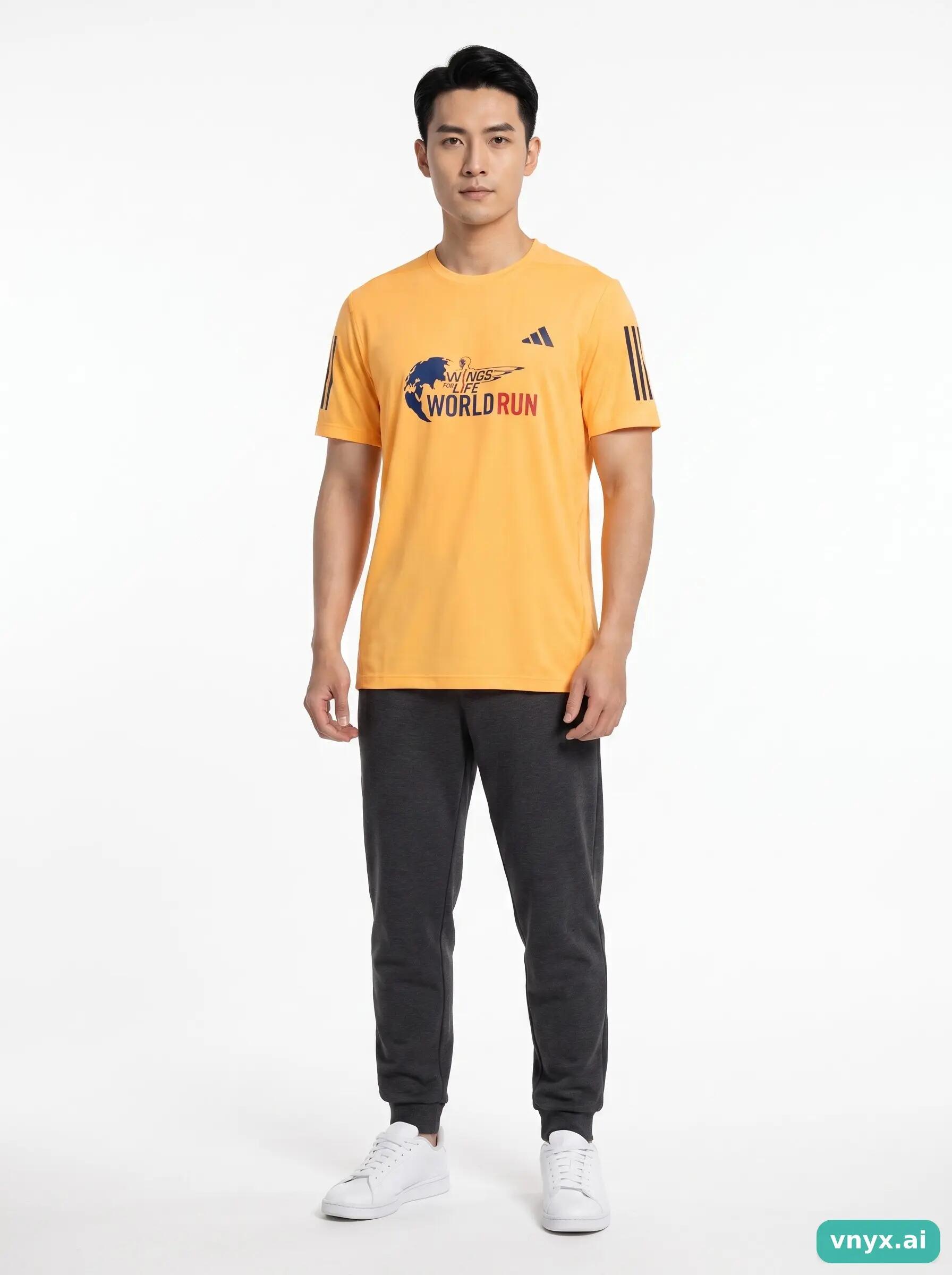 Second Life - Vintage Adidas Bright Orange Sports T-Shirt Men L 3/5