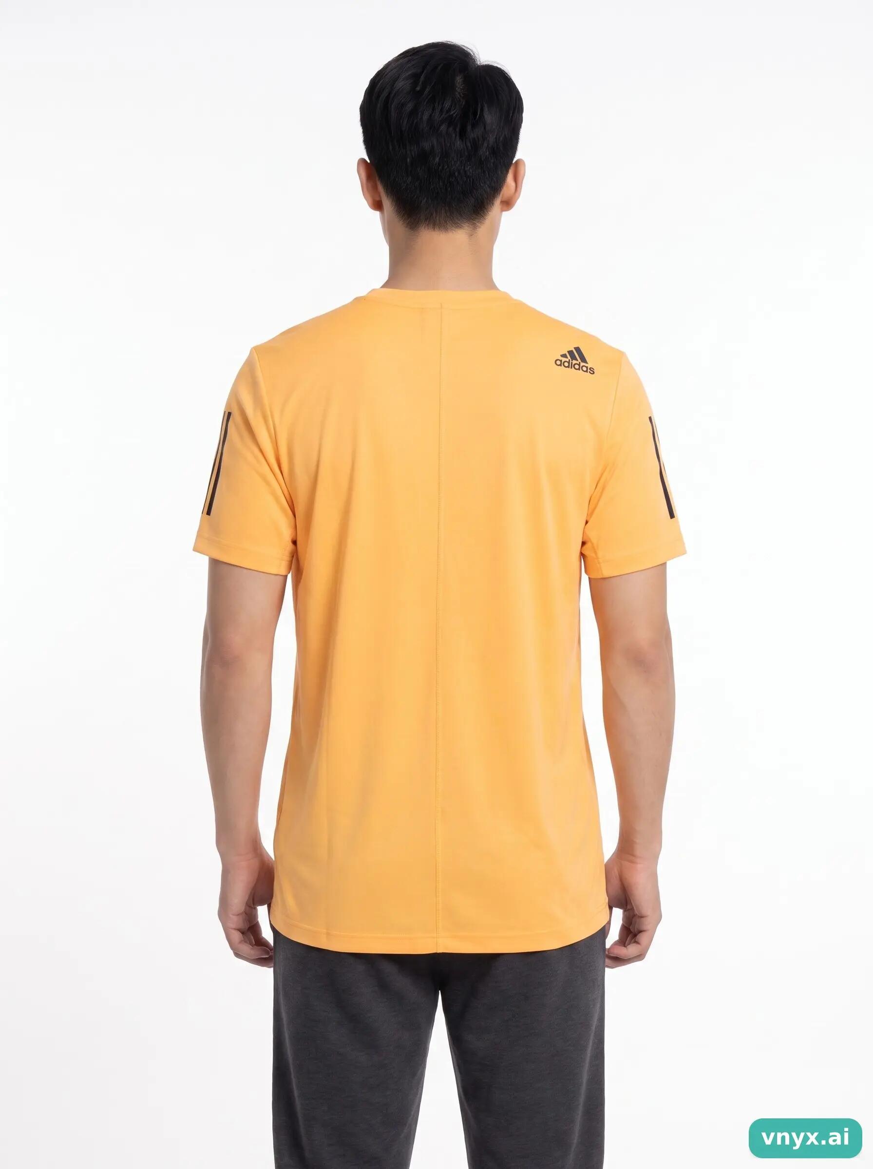 Second Life - Vintage Adidas Bright Orange Sports T-Shirt Men L 2/5