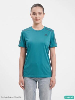 Second life - athletic adidas t-shirt in teal size m sports t-shirt
