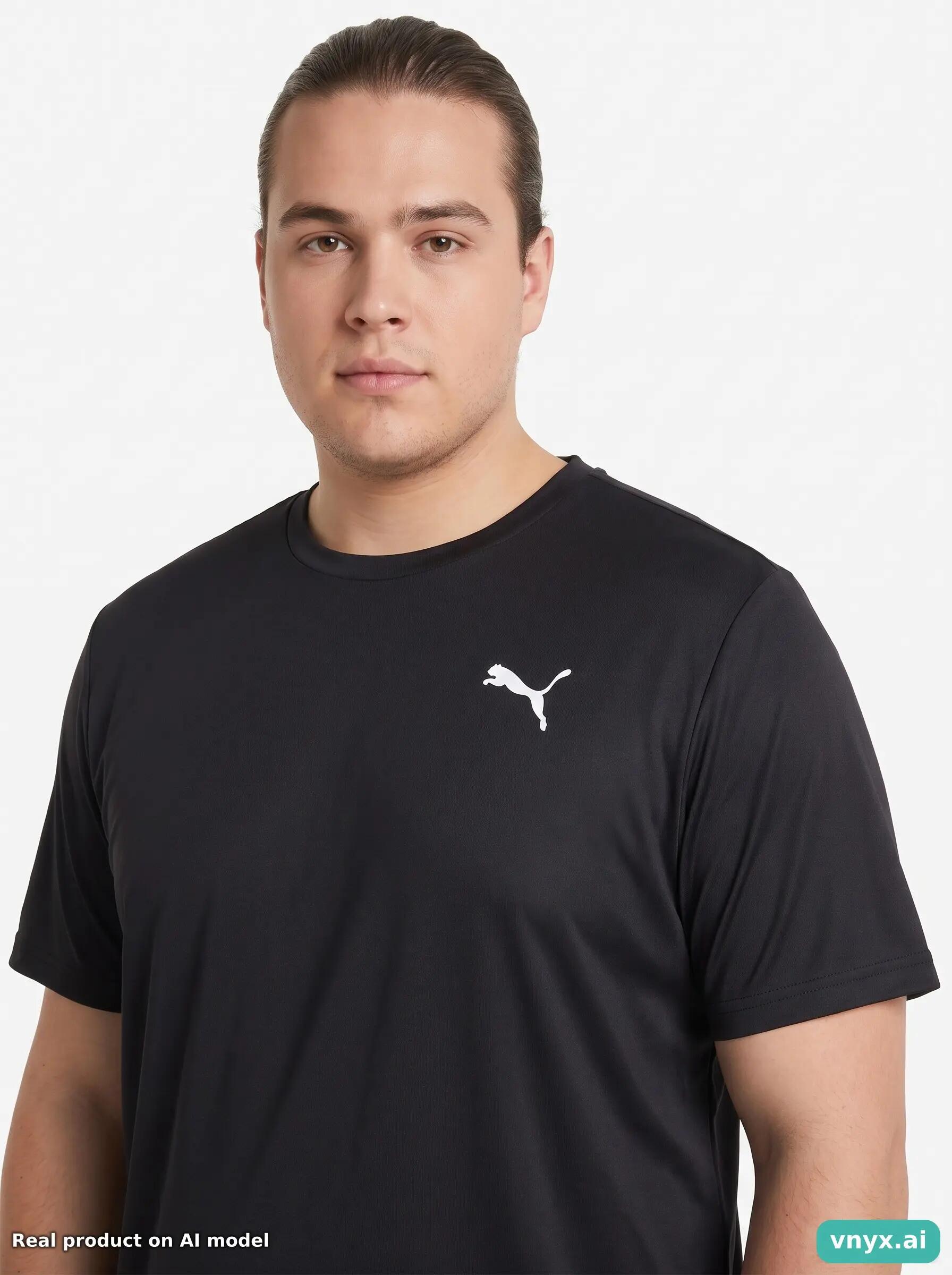 Second Life - Vintage Puma Deep Black Sports T-Shirt Men L 5/5