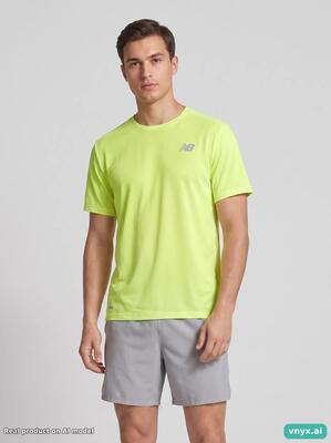 Second life - vintage new balance neon yellow sports t-shirt men m