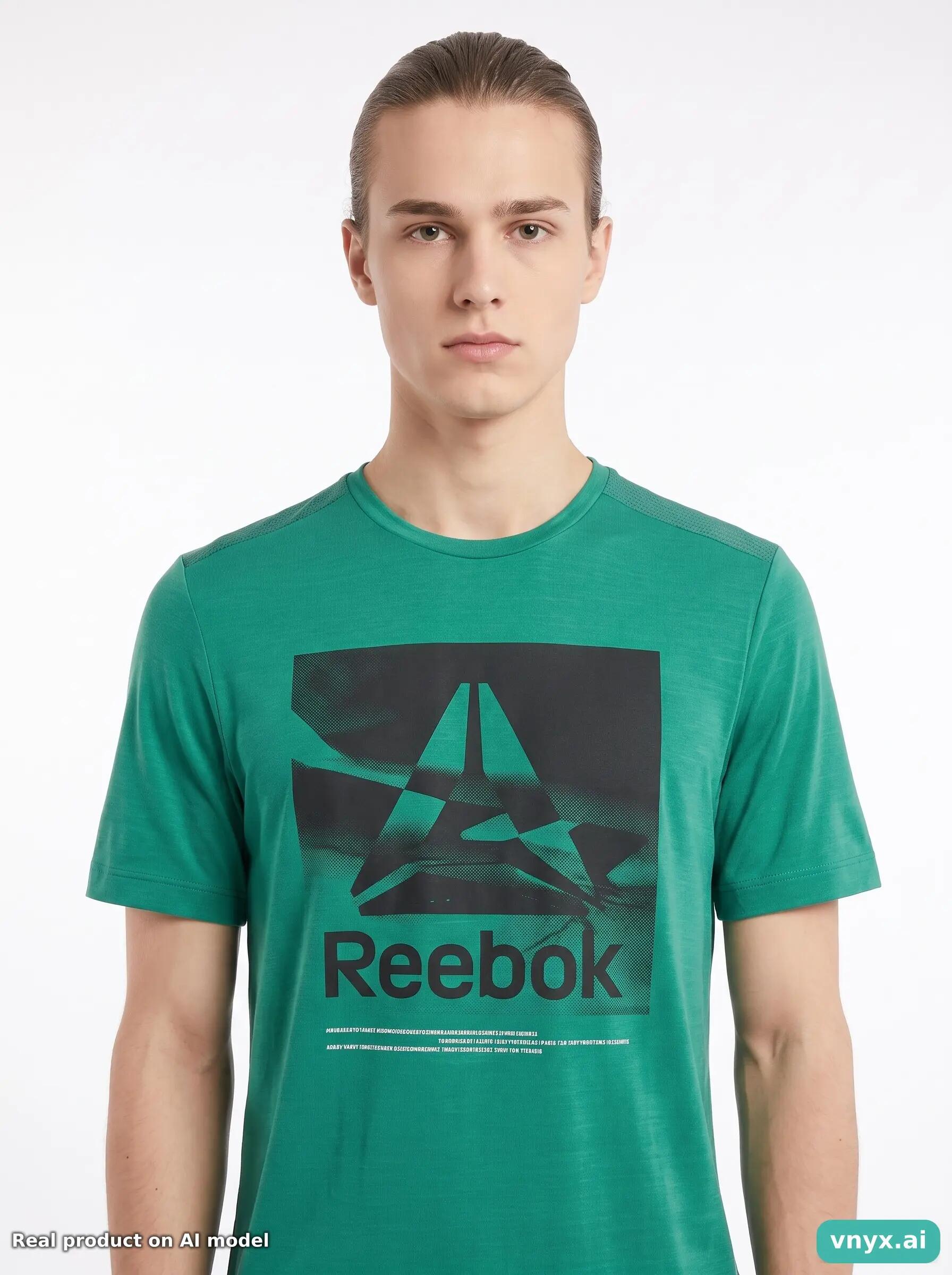 Second Life - Vintage Reebok Green Sports T-shirt Men S 5/5