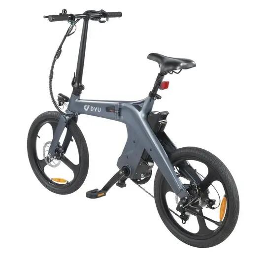 DYU T1 összecsukható elektromos kerékpár 36V 10Ah akkumulátorral 3/6