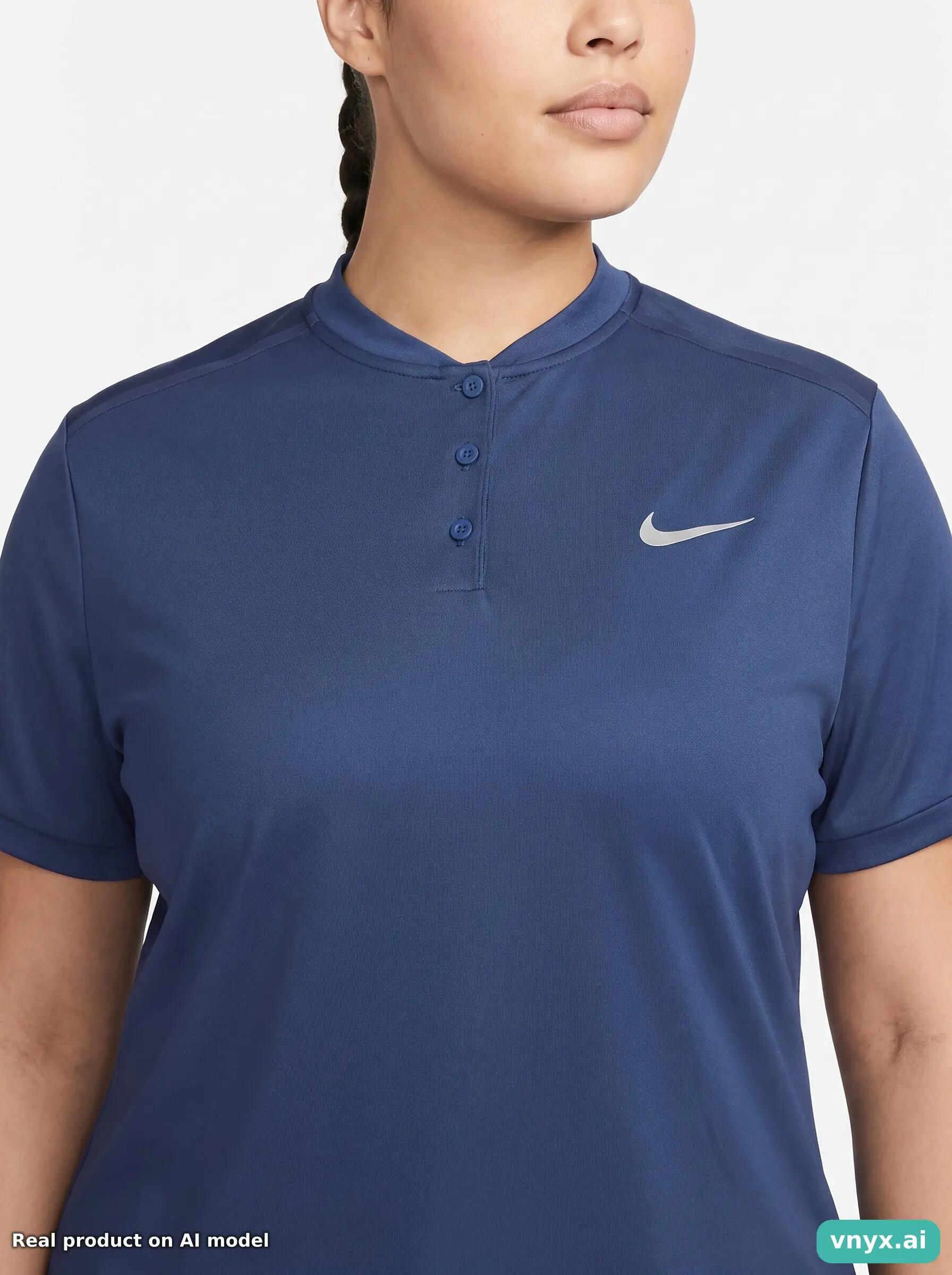 Second Life - Athletic Nike Polo Shirt in Navy Blue size L 5/5