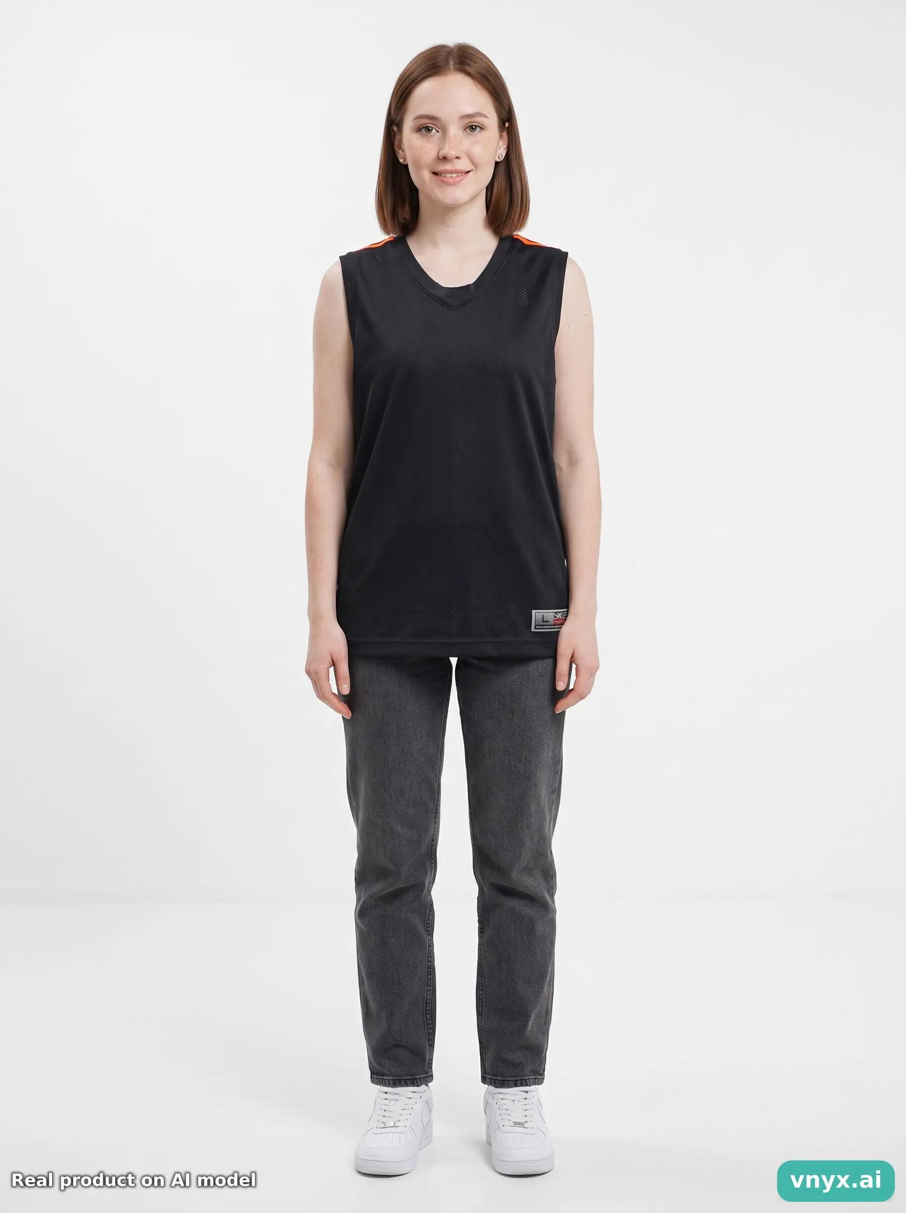 Second Life - Vintage Nike Dark Mesh Top Women L 3/5