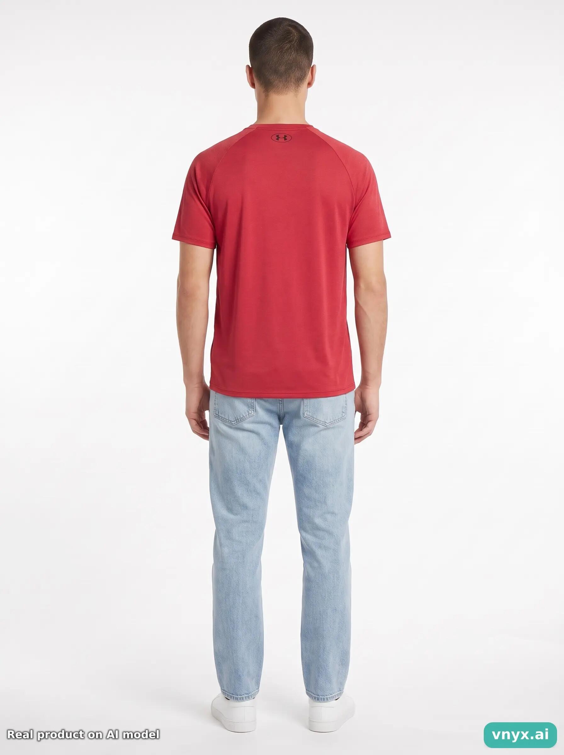 Second Life - Vintage Under Armour Red Sports T-shirt Men 4/5