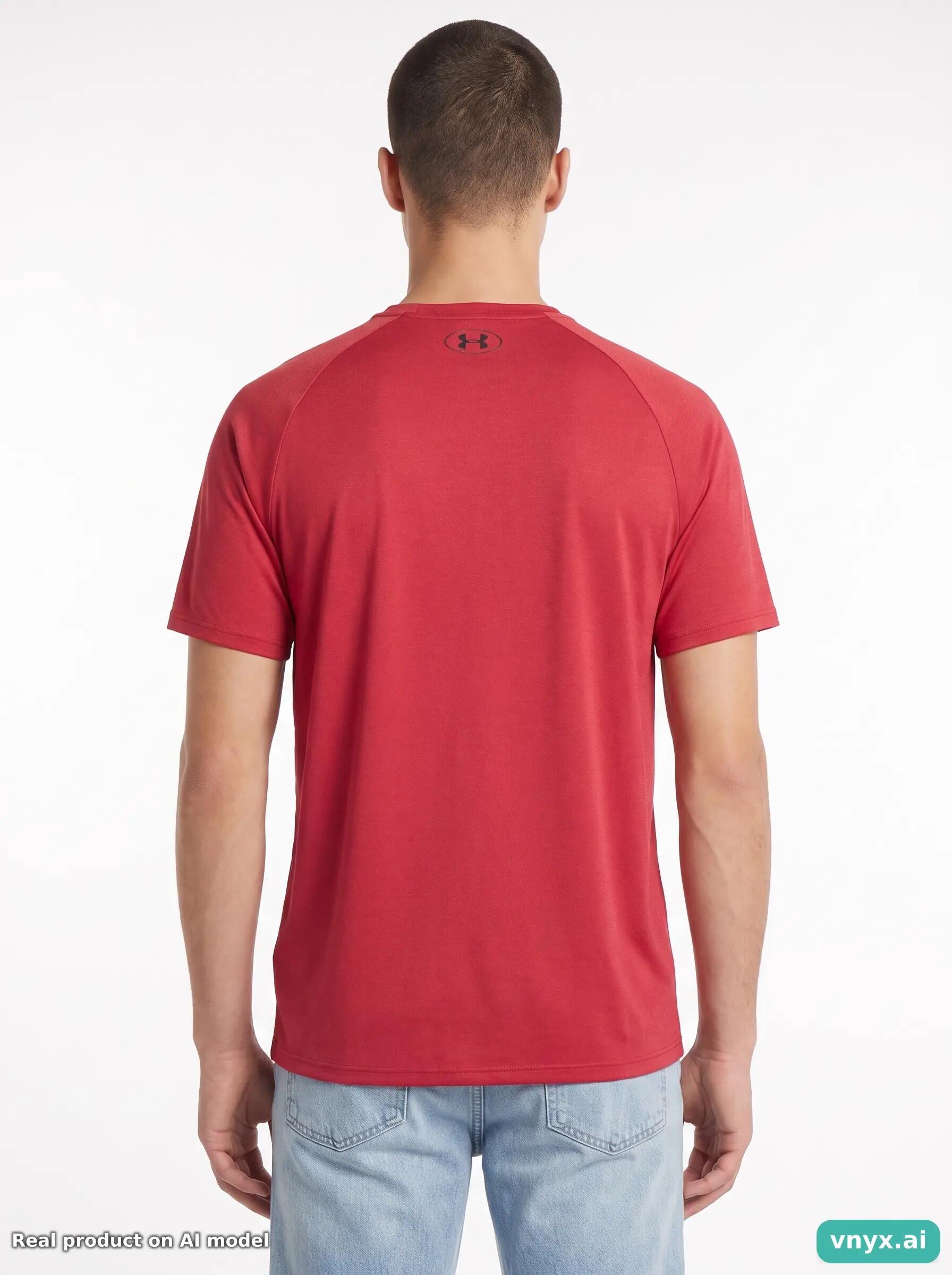 Second Life - Vintage Under Armour Red Sports T-shirt Men 2/5