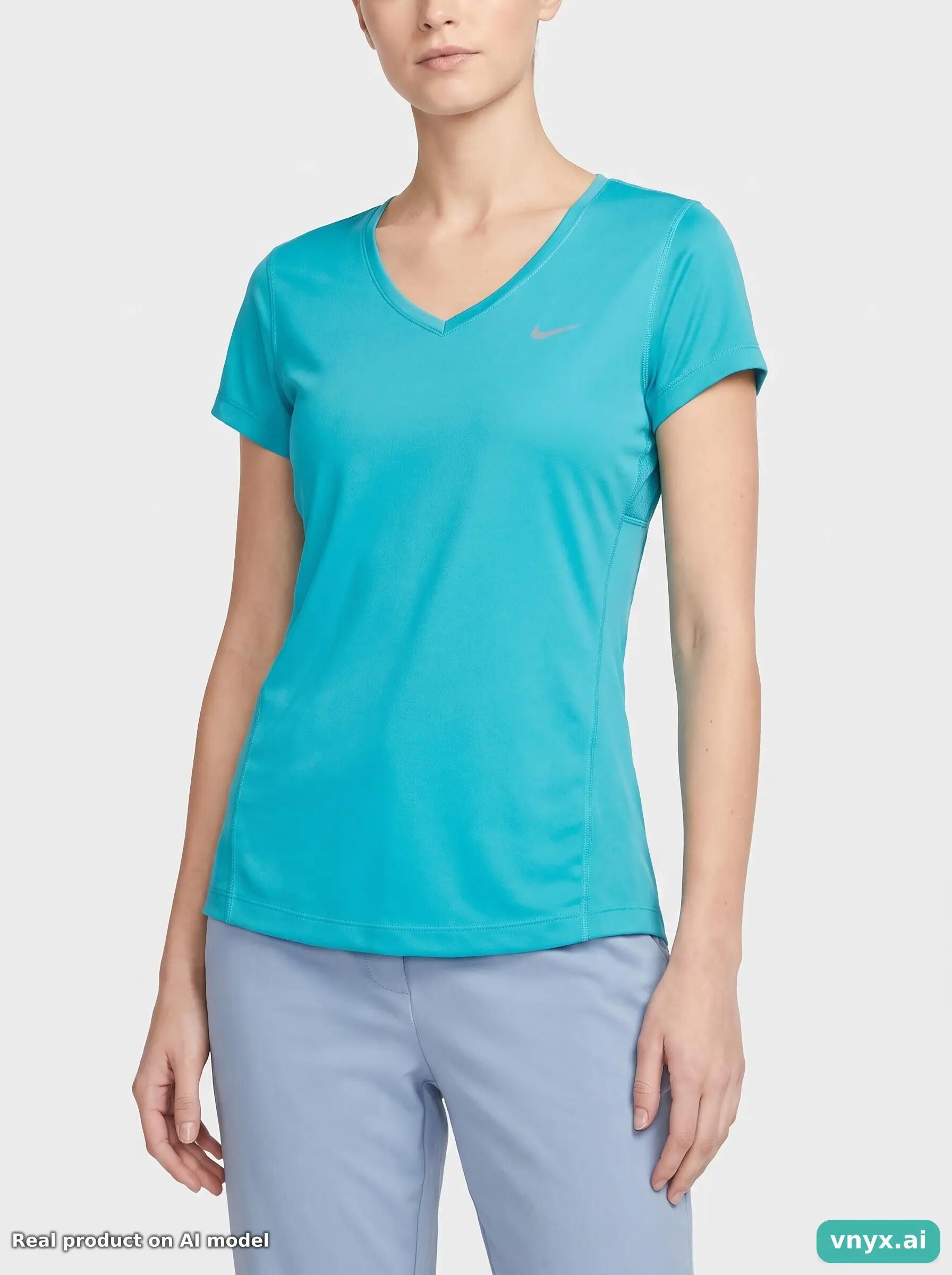 Second Life - Vintage Nike Turquoise T-Shirt Women S 1/5