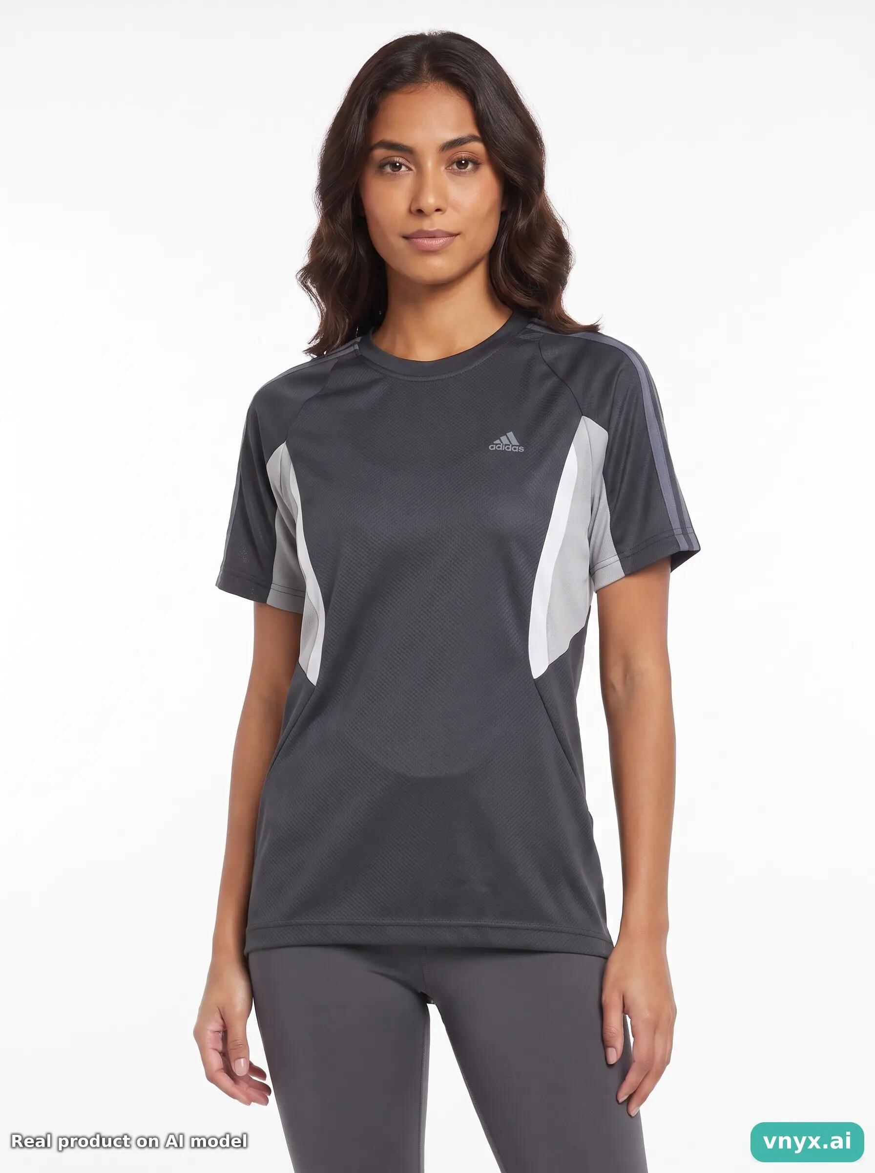 Second Life - Athletic Adidas Sports T-shirt in Black size M 1/5