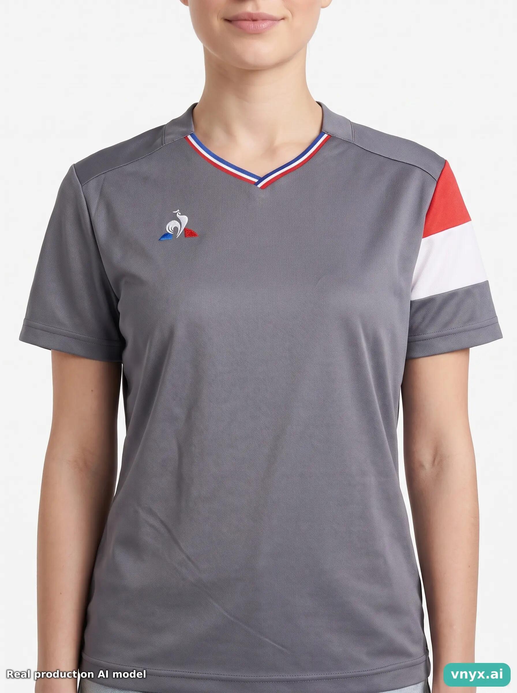 Second Life - Athletic Le Coq Sportif T-Shirt in Charcoal Grey size M Sports 5/5