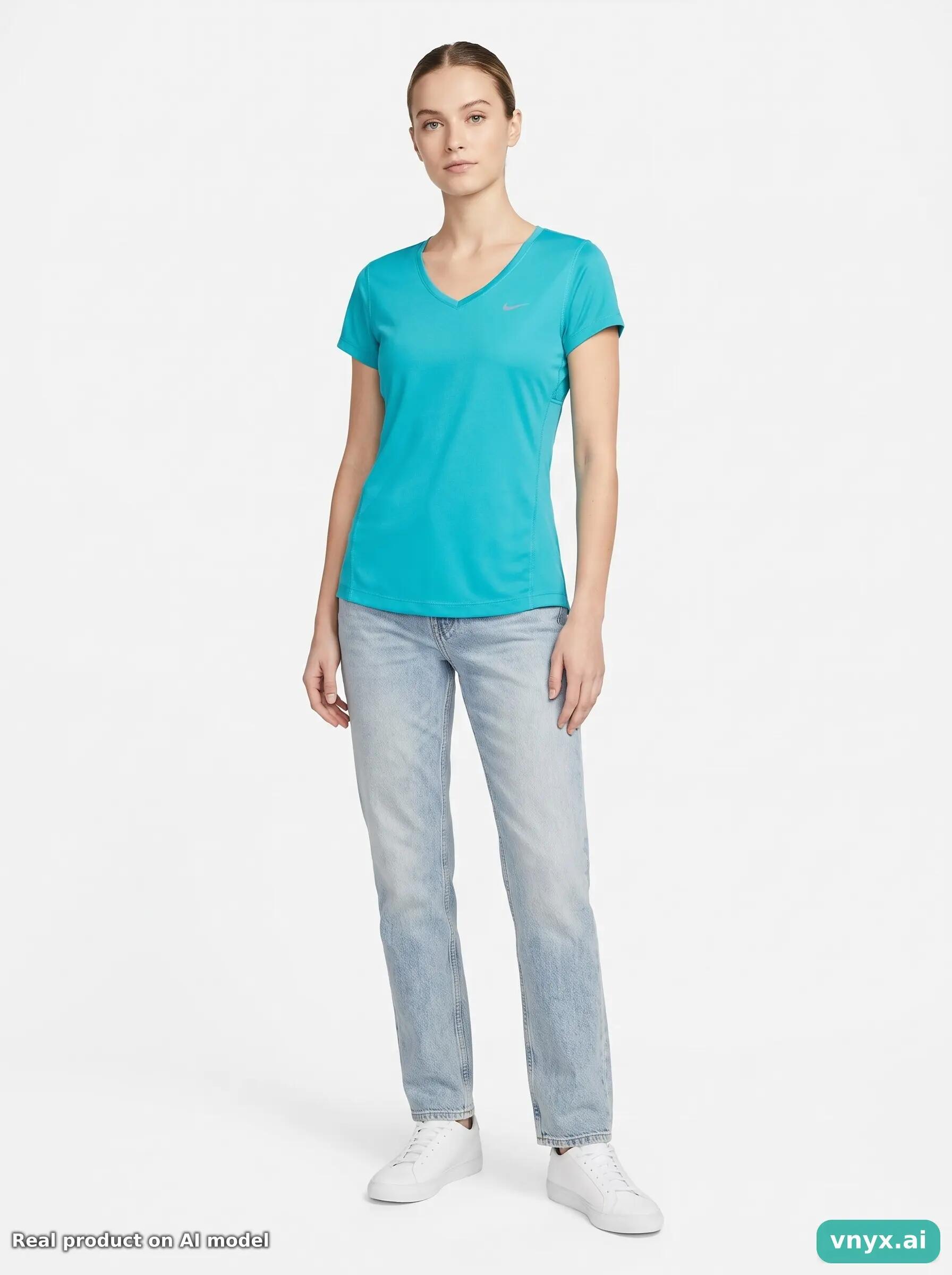 Second Life - Vintage Nike Turquoise T-Shirt Women S 3/5