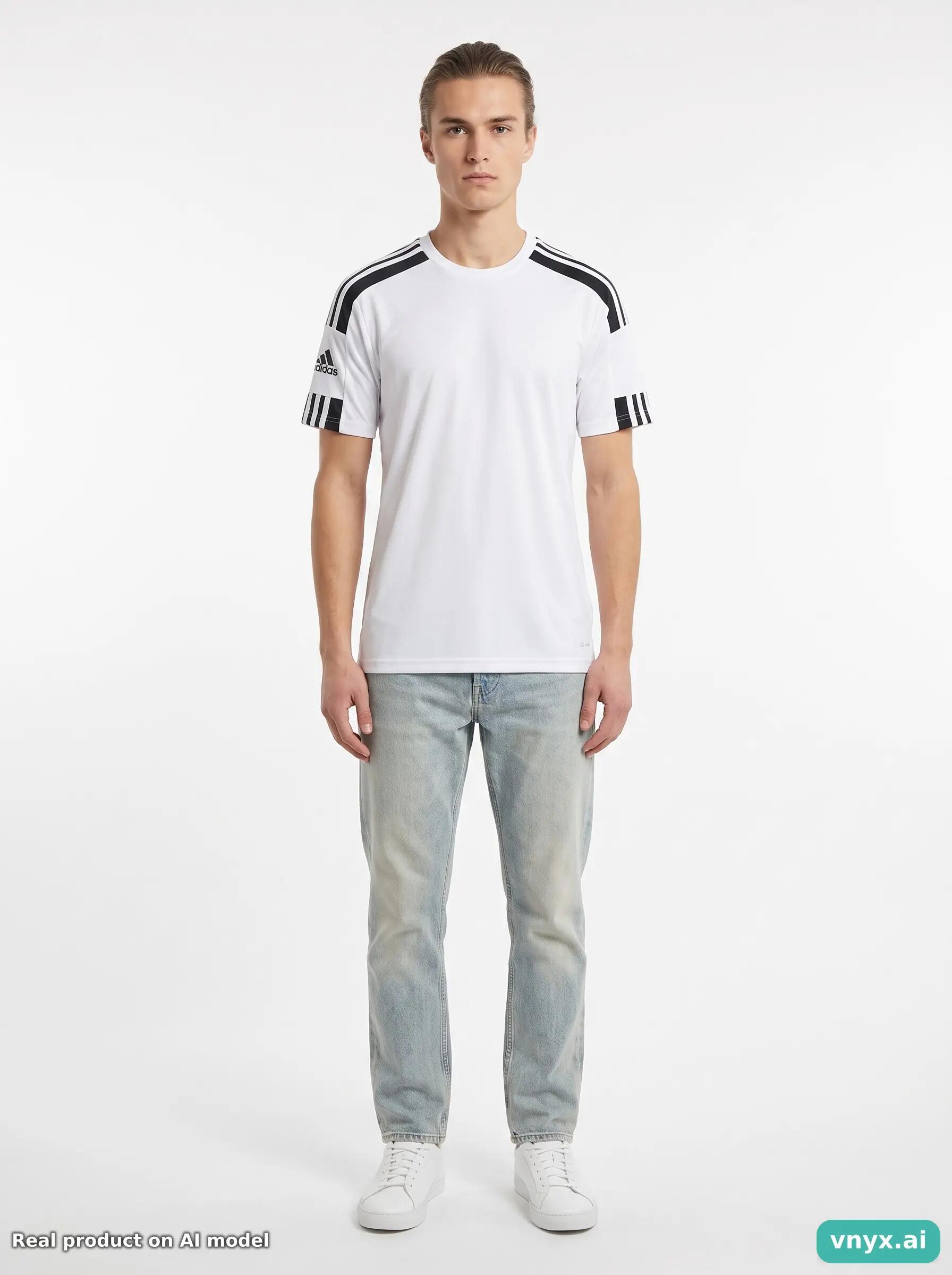 Second Life - Vintage Adidas White Sports T-Shirt Men S 3/5