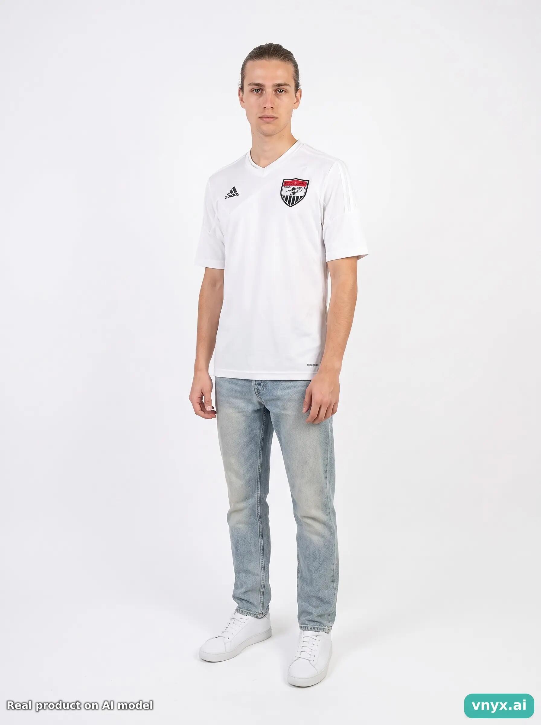 Second Life - Vintage Adidas White Sports T-shirt Men S 3/5