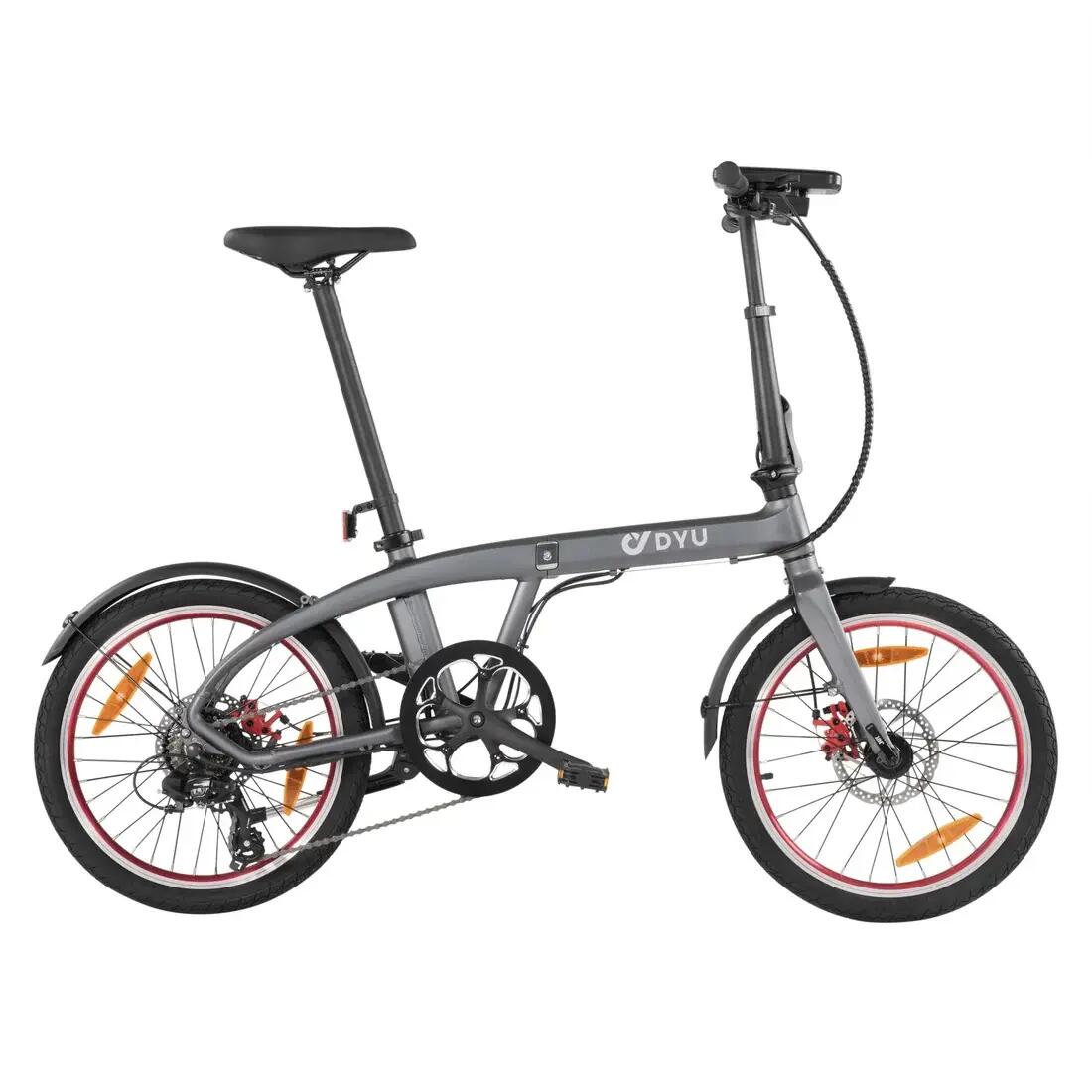 Skladací elektrický bicykel DYU SP1 20 palcov s powerbank batériou 1/6
