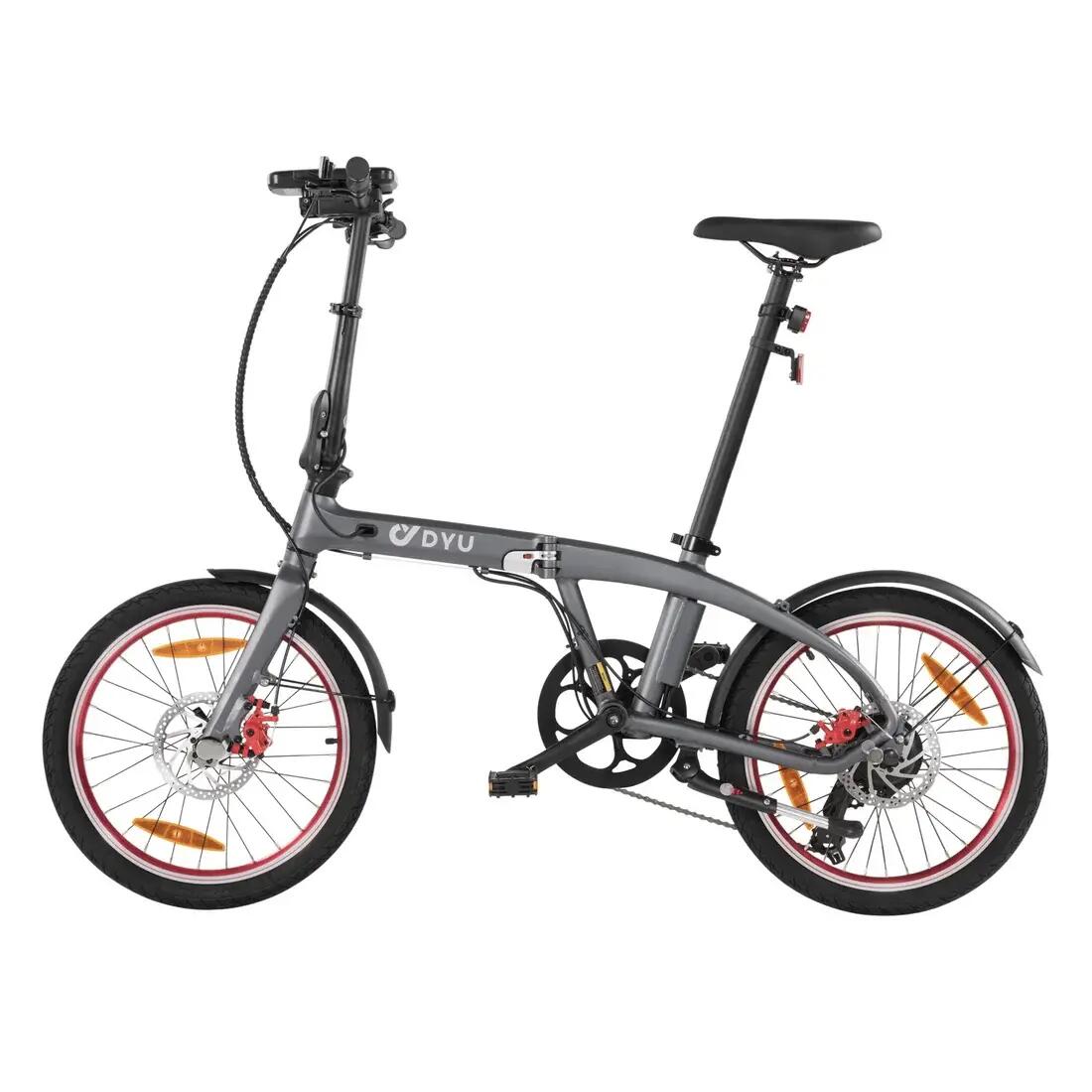Skladací elektrický bicykel DYU SP1 20 palcov s powerbank batériou 4/6