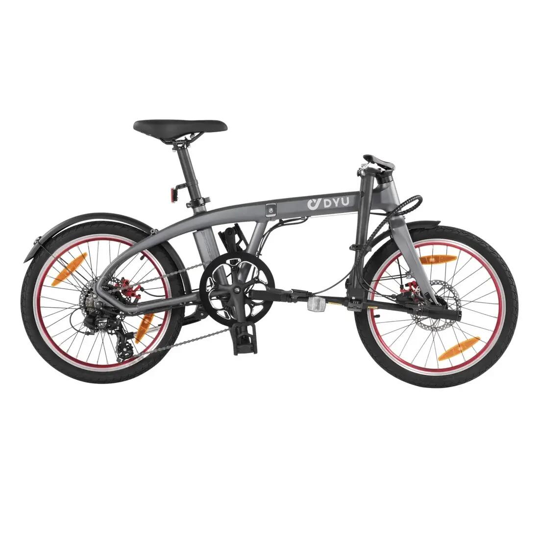 Skladací elektrický bicykel DYU SP1 20 palcov s powerbank batériou 3/6