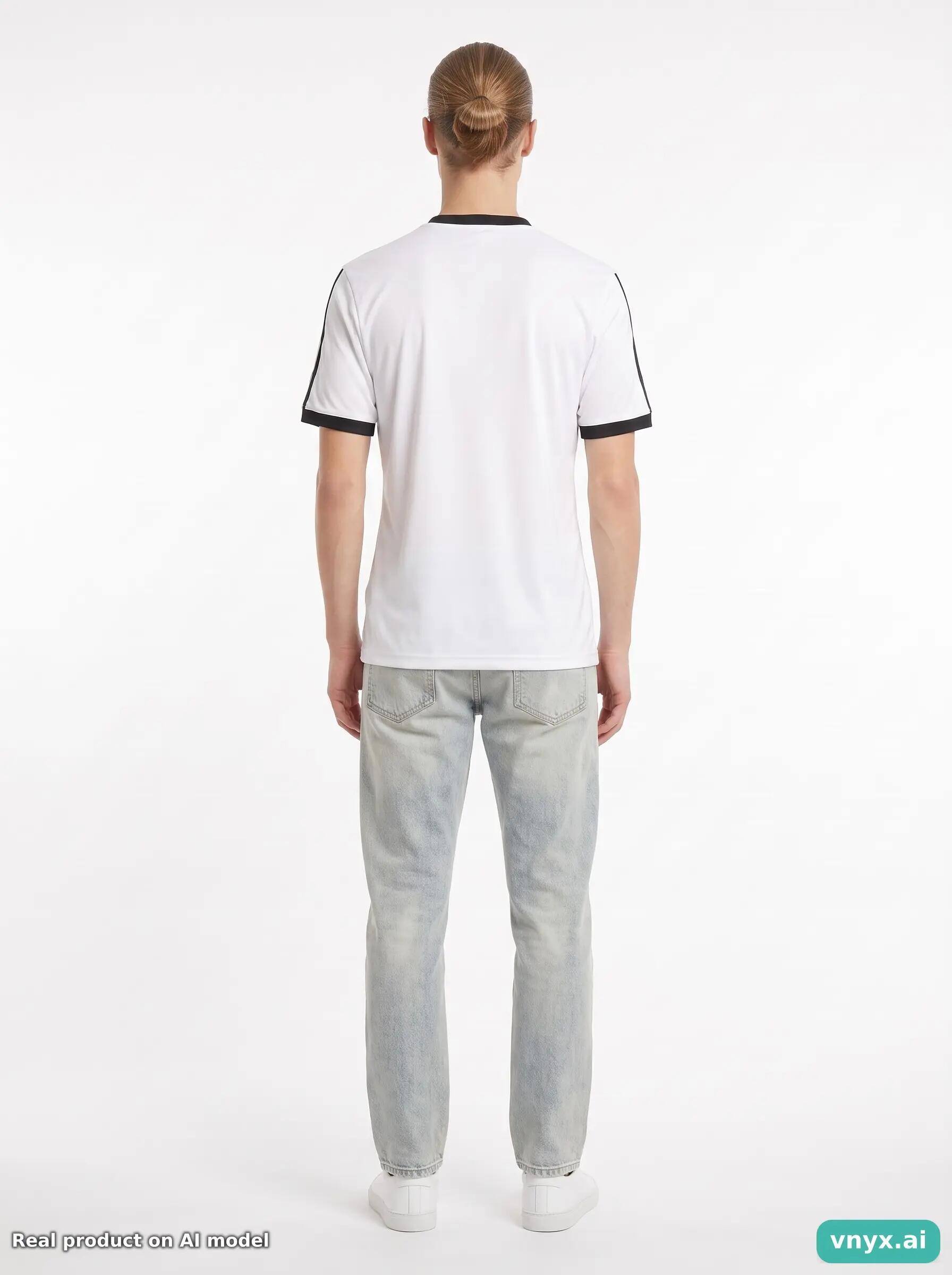 Second Life - Vintage Adidas White Sports T-shirt Men S 4/5