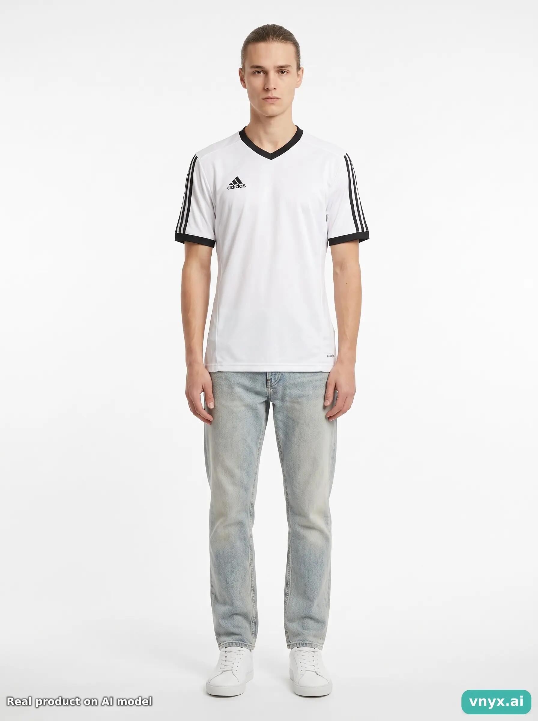 Second Life - Vintage Adidas White Sports T-shirt Men S 3/5
