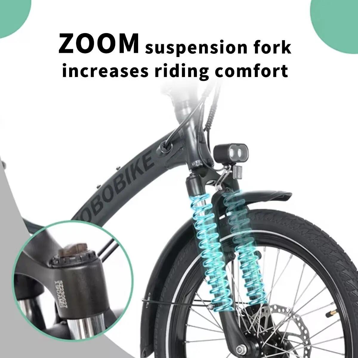 Skladací elektrický bicykel JOBOBIKE SAM s lítium-iónovou batériou 36 V 12,75 Ah 4/6