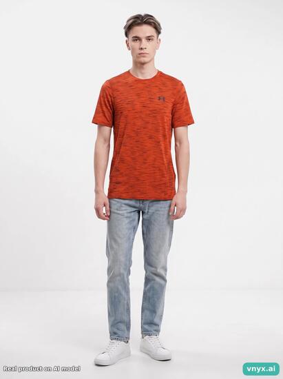 Second Life - Vintage Under Armour Orange T-Shirt Men S