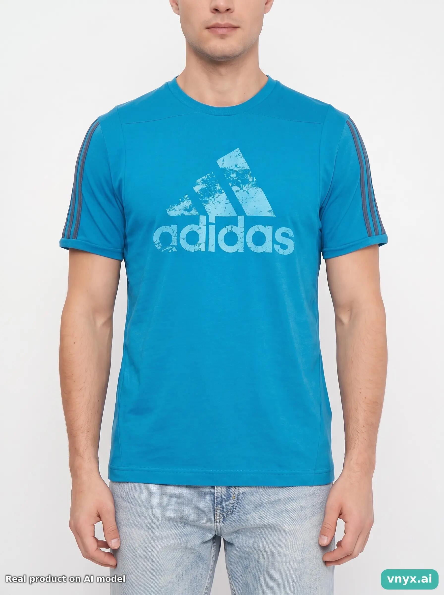 Second Life - Vintage Adidas Blue T-Shirt Men M 5/5