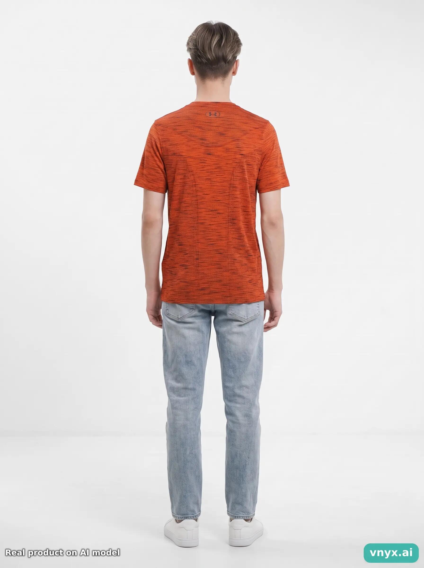 Second Life - Vintage Under Armour Orange T-Shirt Men S 4/5