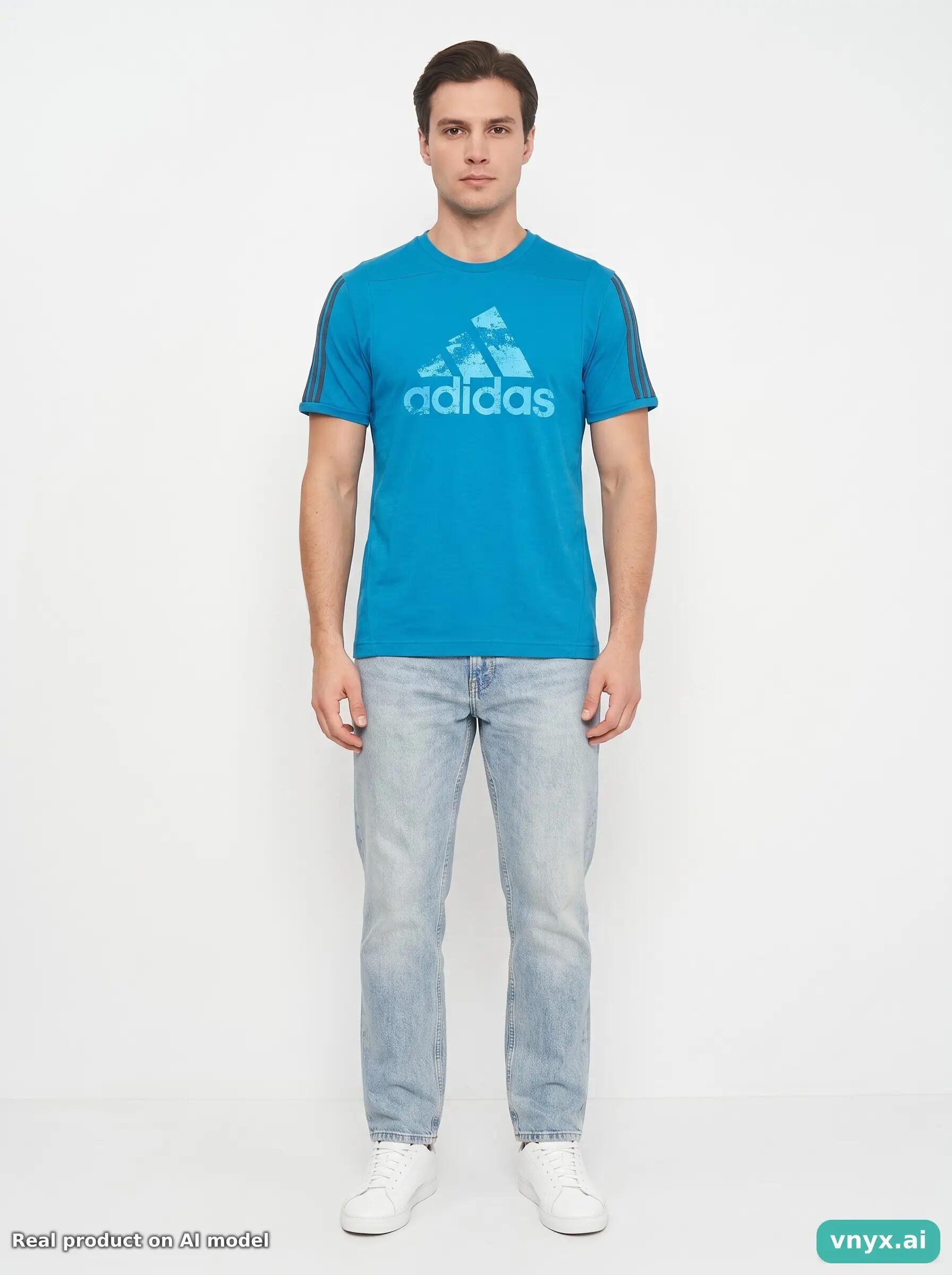Second Life - Vintage Adidas Blue T-Shirt Men M 3/5