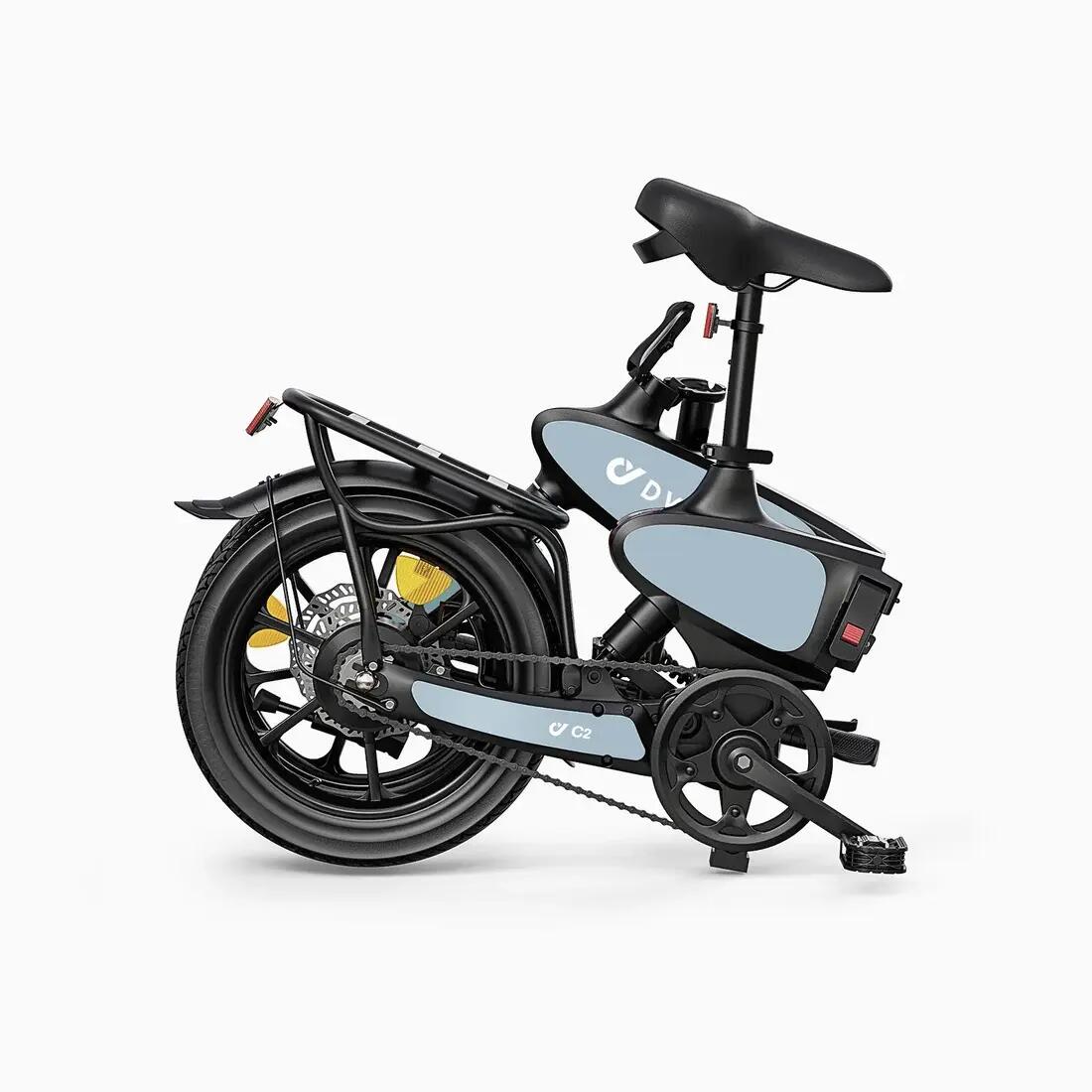 Skladací elektrický bicykel DYU C2 s batériou 48 V 7,5 Ah 3/6