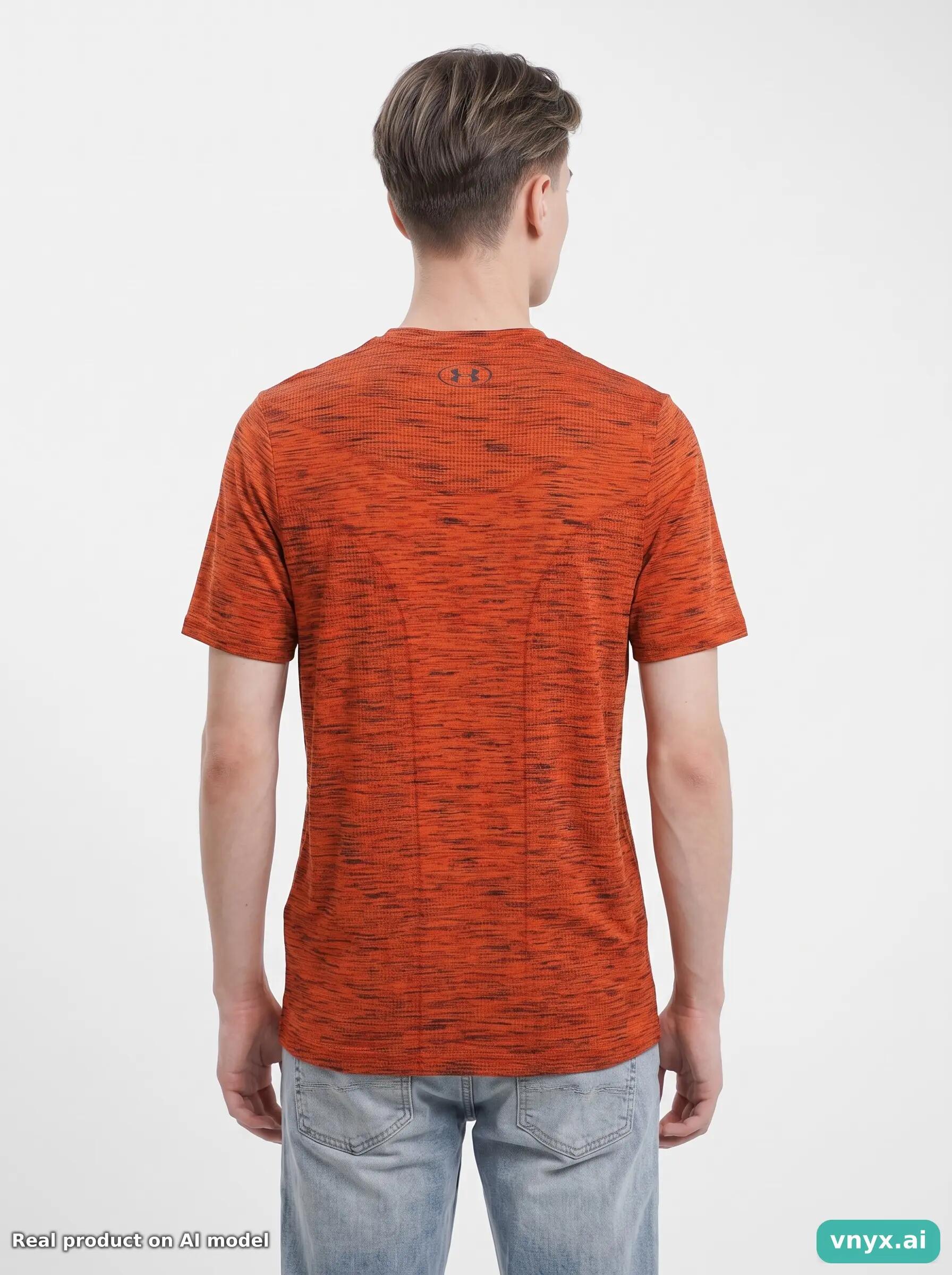 Second Life - Vintage Under Armour Orange T-Shirt Men S 2/5