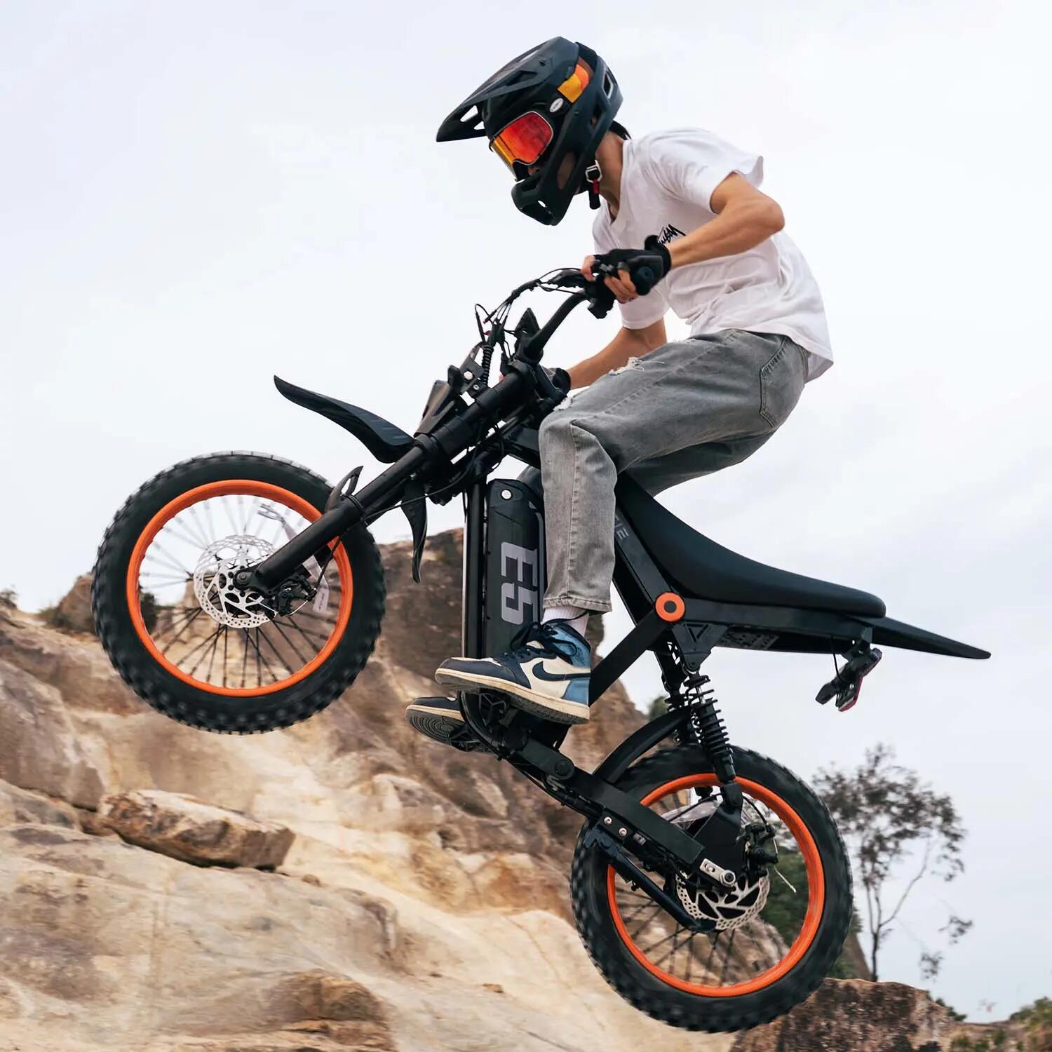 URLIFE E5 elektrická terénní motorka pro teenagery s baterií 48V 20AH 7/7
