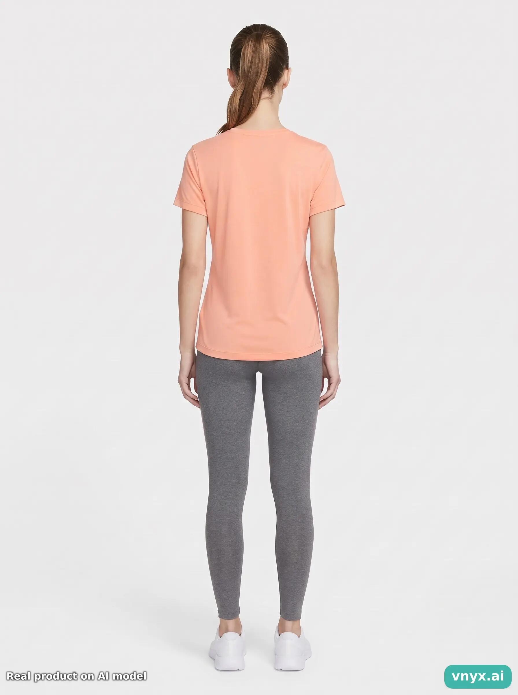 Second Life - Vintage Nike Peach Sports T-shirt Women M 4/5