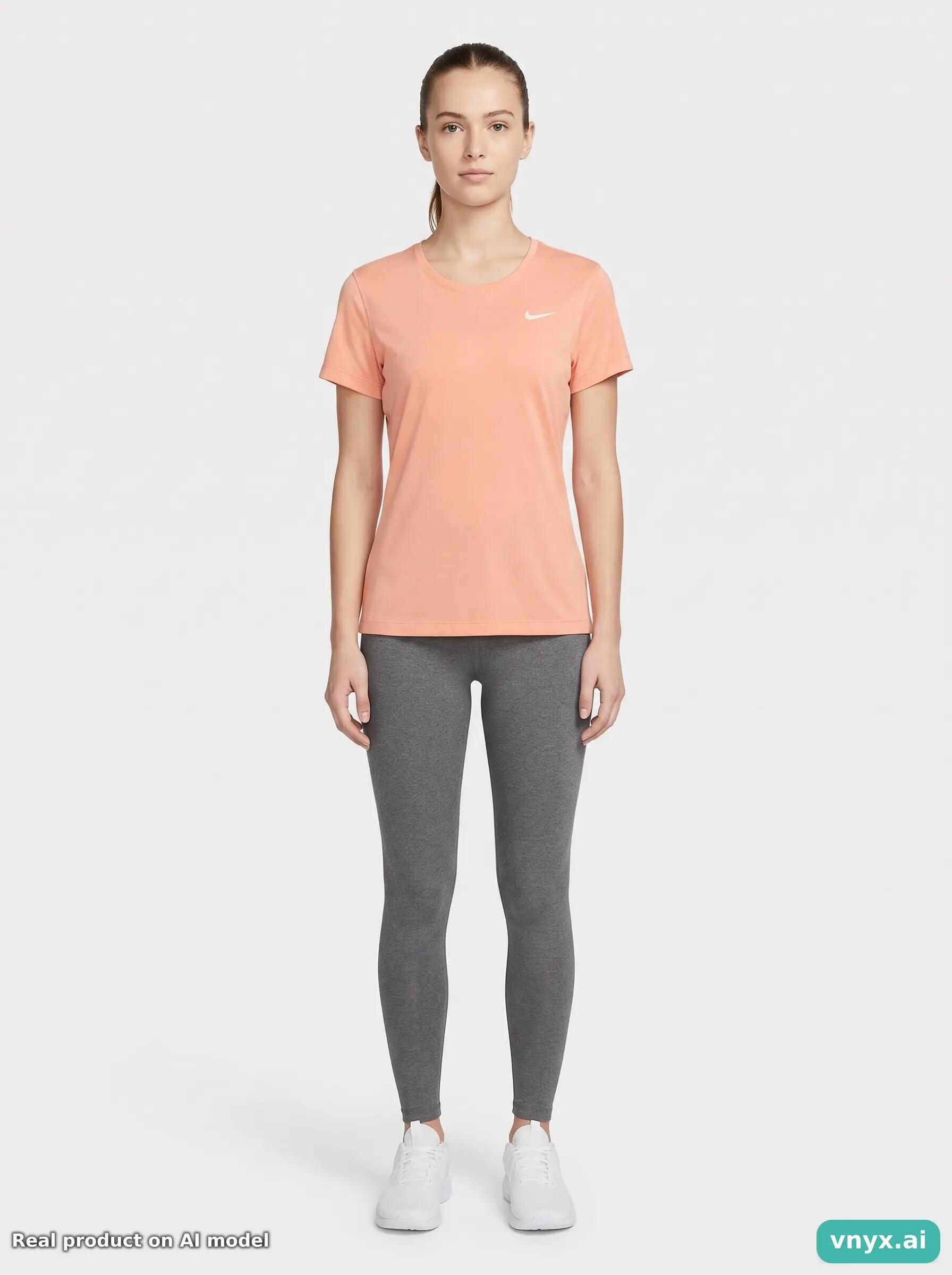 Second Life - Vintage Nike Peach Sports T-shirt Women M 3/5