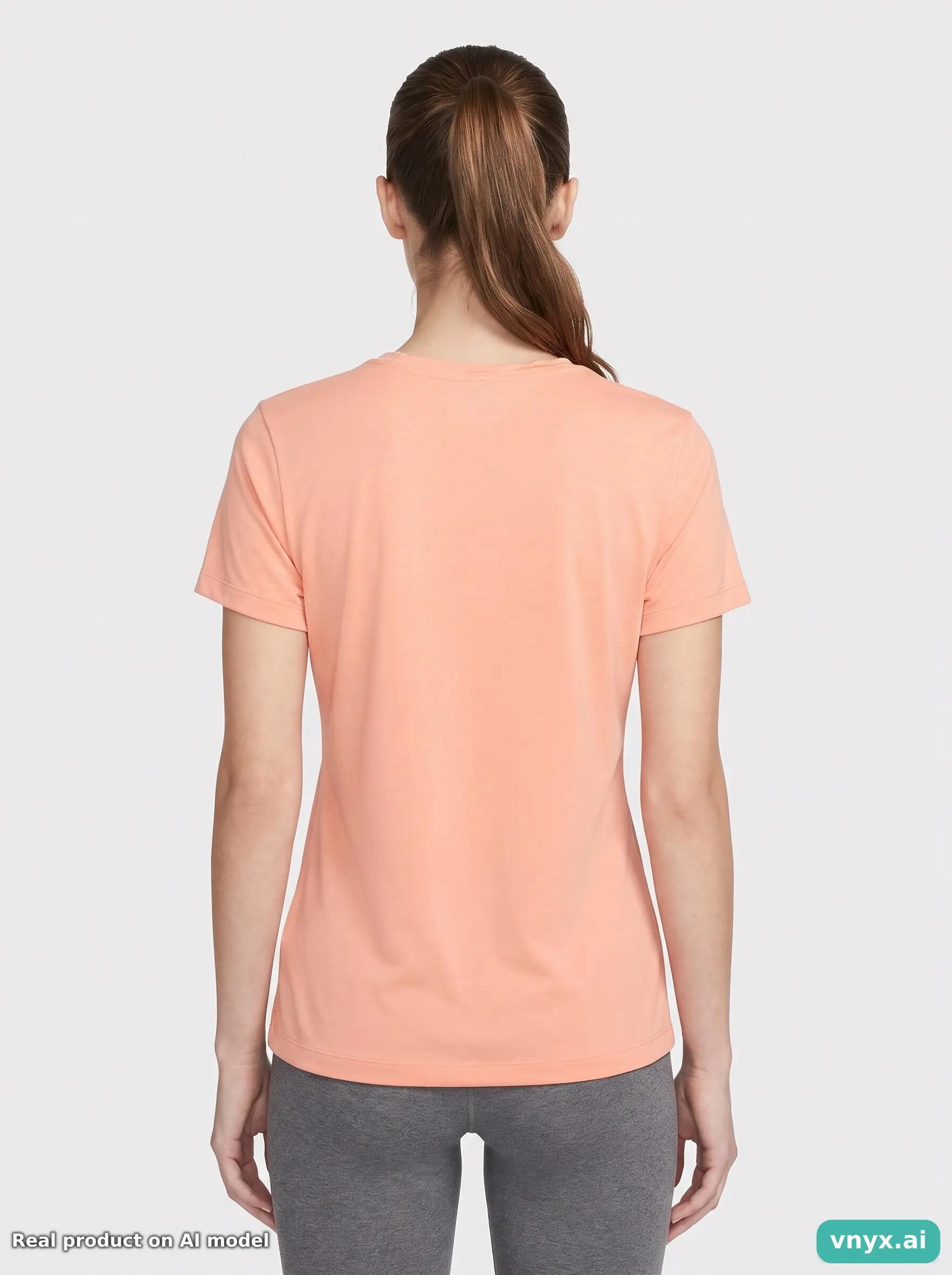 Second Life - Vintage Nike Peach Sports T-shirt Women M 2/5