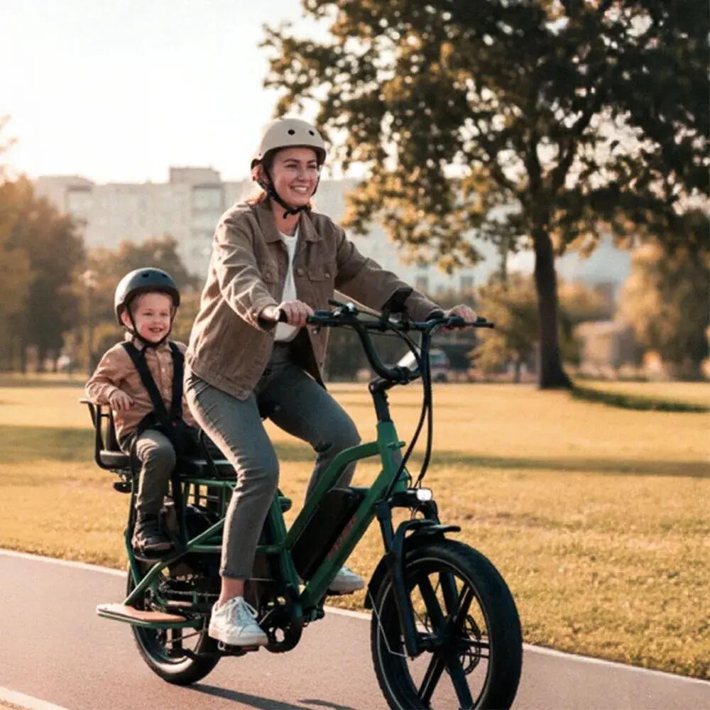 Elektrický nákladný bicykel JOBOBIKE Transer,systém s dvojitou batériou 5/6