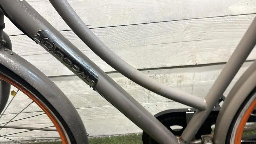 Second Life - Gereviseerd Popal transport stadsfiets bike, metal/grijs 3/4