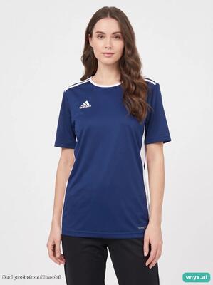 Second life - athletic adidas sports t-shirt in navy blue size l