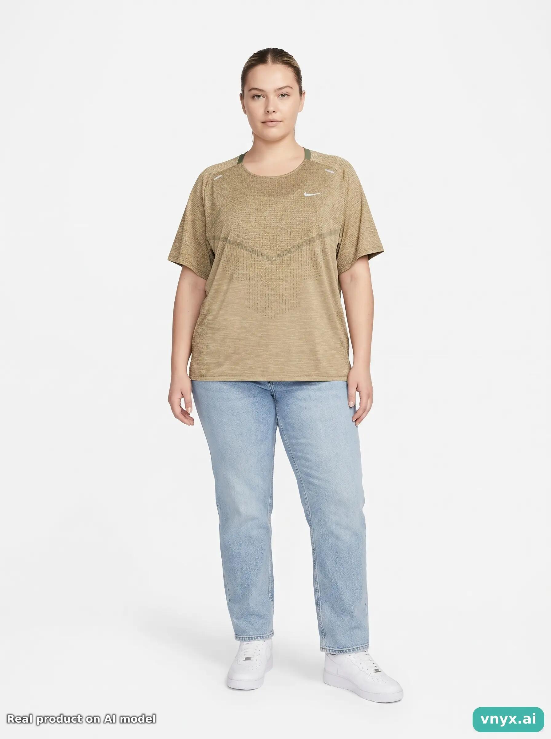 Second Life - Regular Nike Sports T-shirt in Olive Green size L 3/5