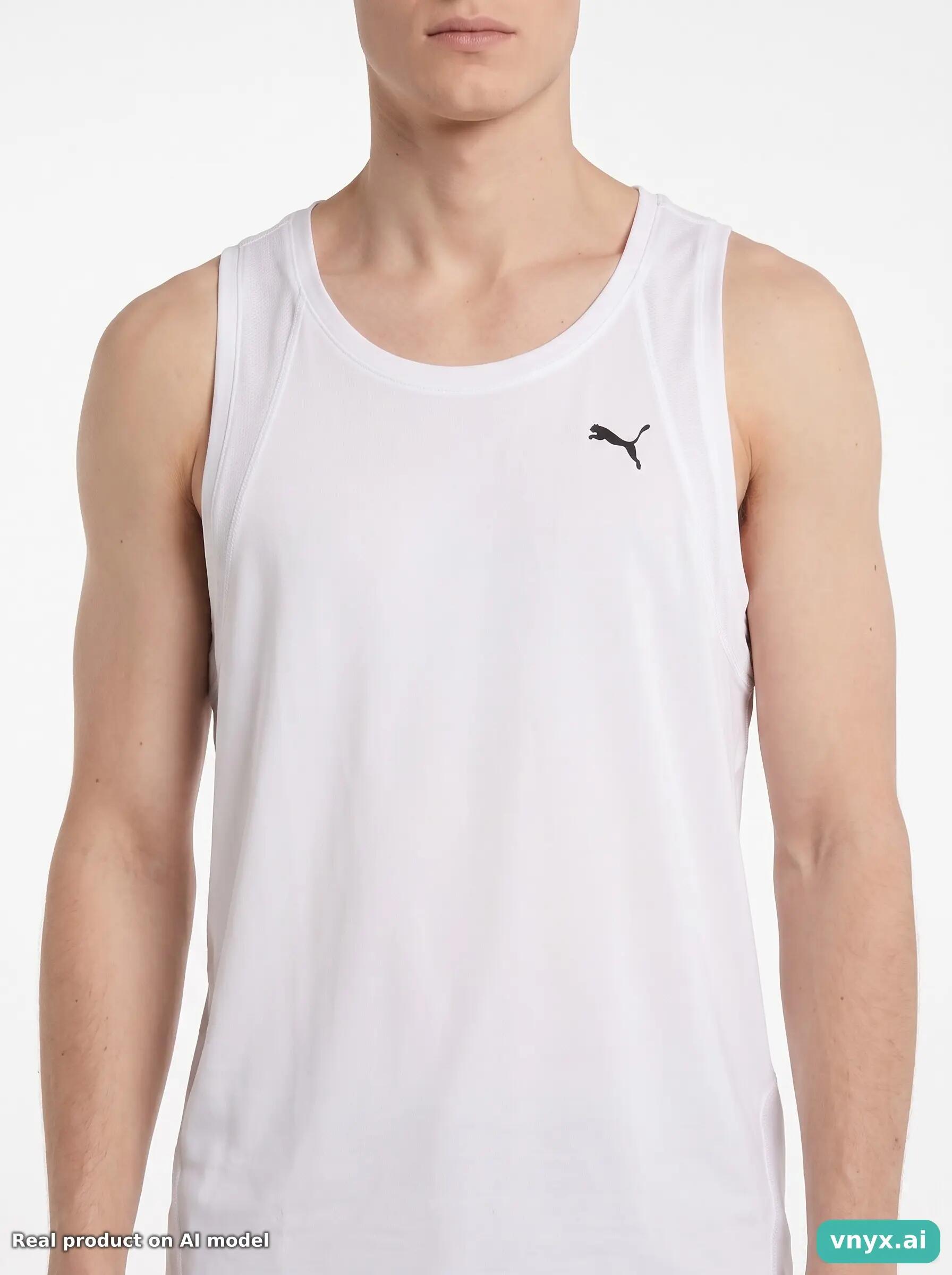 Second Life - Vintage Puma White Tank Top Men S 5/5
