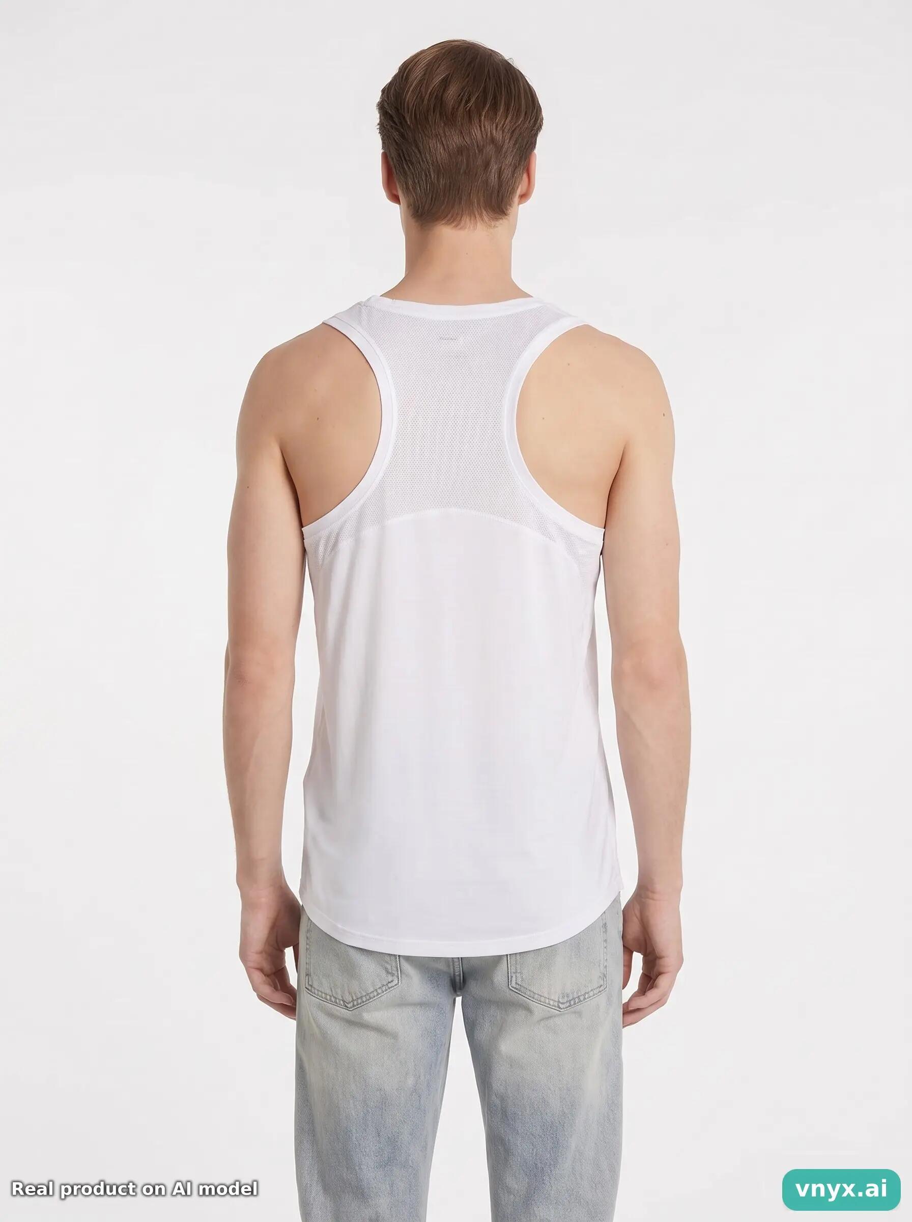 Second Life - Vintage Puma White Tank Top Men S 2/5