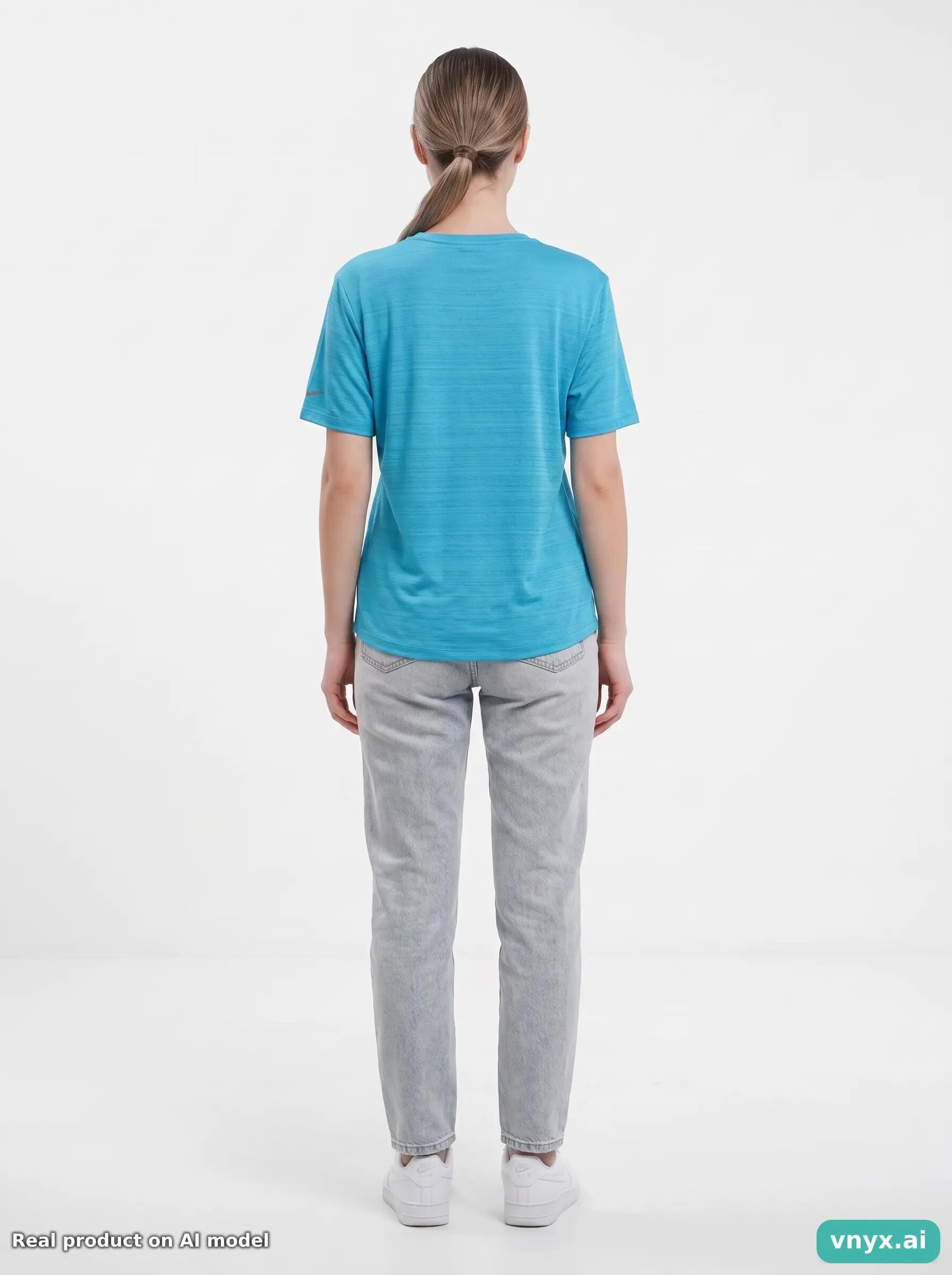 Second Life - Nike Running T-Shirt in Turquoise size M Sports T-shirt 4/5