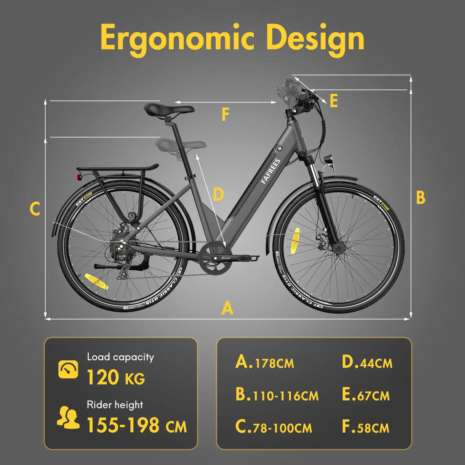 Mestský e-bicykel pre dospelých FAFREES F28 Pro 250W mechanické kotúčové brzdy 15/15