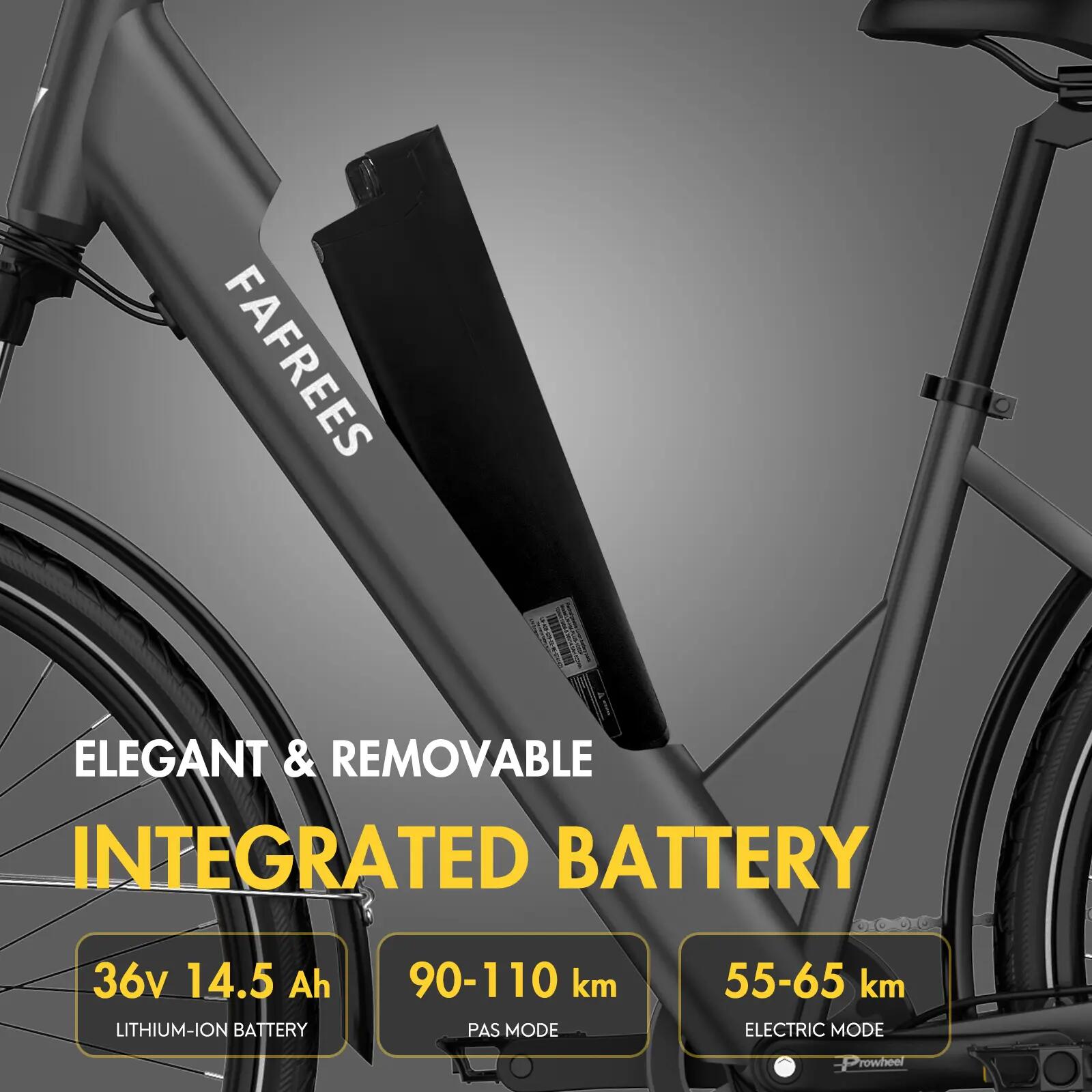 Mestský e-bicykel pre dospelých FAFREES F28 Pro 250W mechanické kotúčové brzdy 12/15