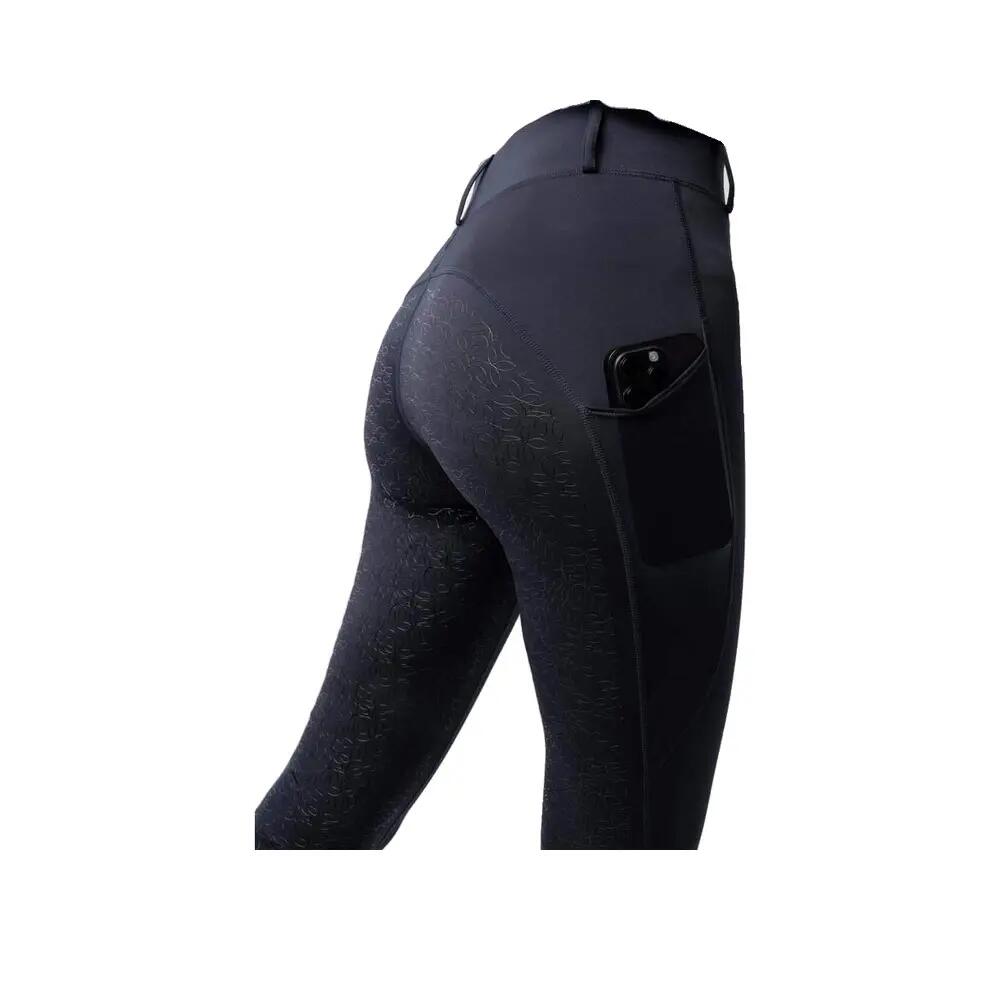 Leggings de equitação Horze Dea com grip silicone Azul 6/10