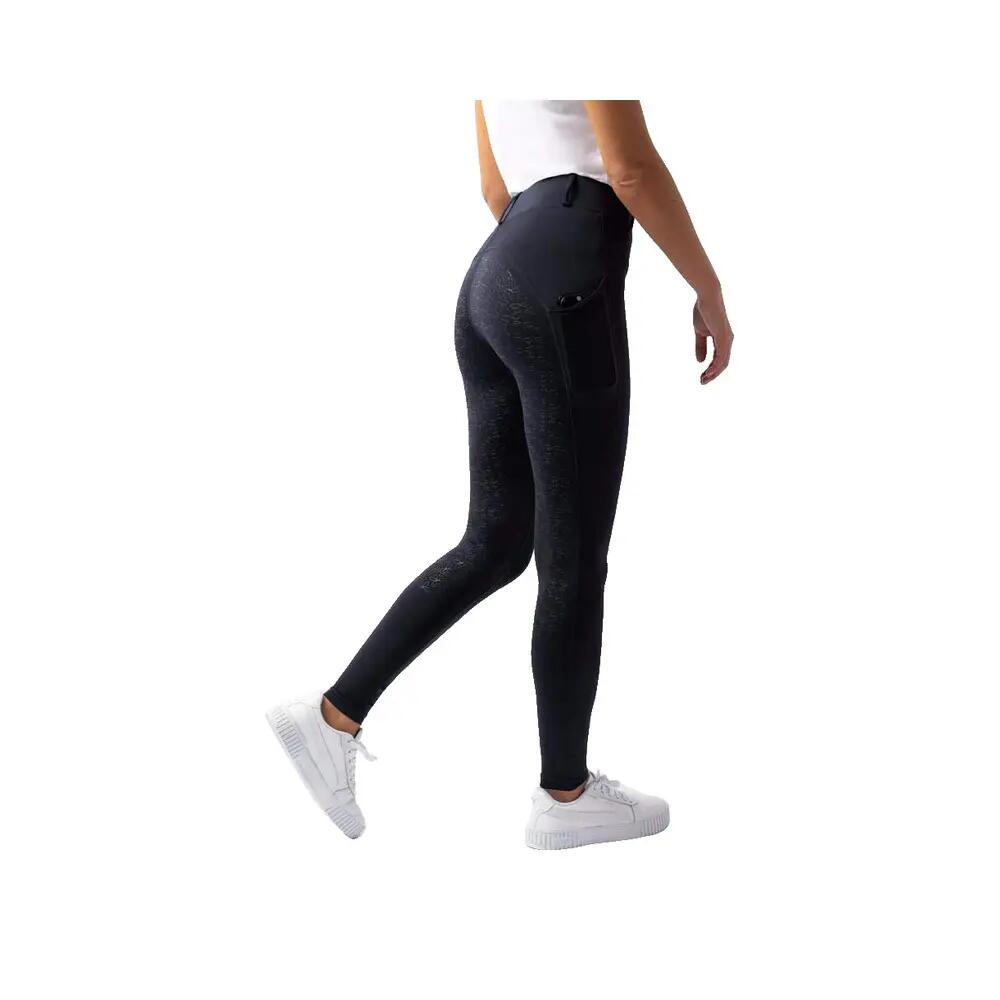 Leggings de equitação Horze Dea com grip silicone Azul 4/10