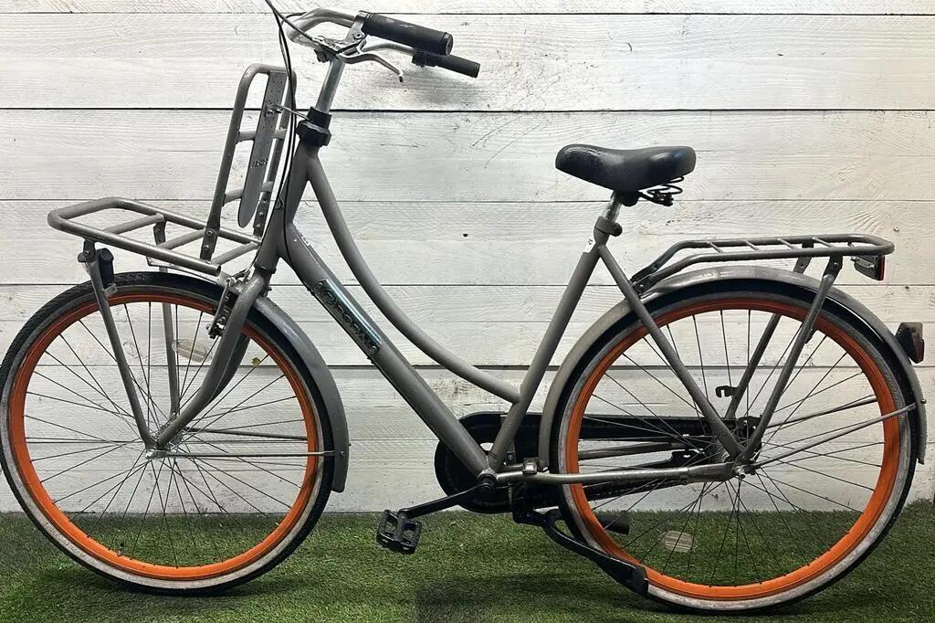 Second Life - Gereviseerd Popal transport stadsfiets bike, metal/grijs 2/4