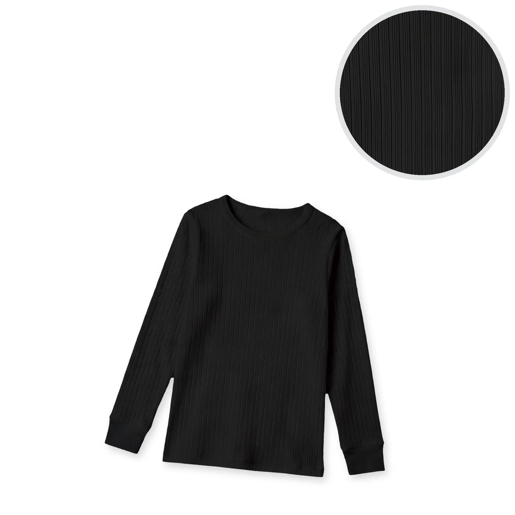 Kinder Ski Unterziehshirt langarm Feinripp für Skikurs und Schulweg 2er Pack 3/5